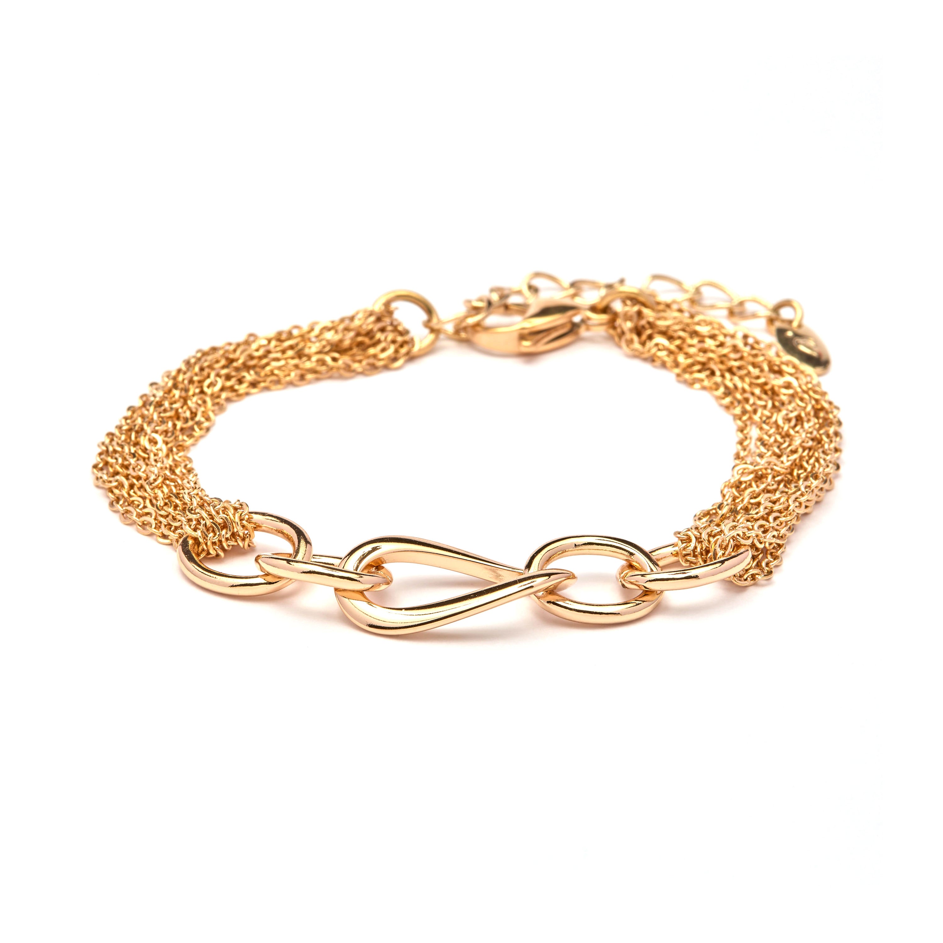 Armband mit funkelndem Zirkonia, 18 Karat Gelbgold-Finish - Hidvis