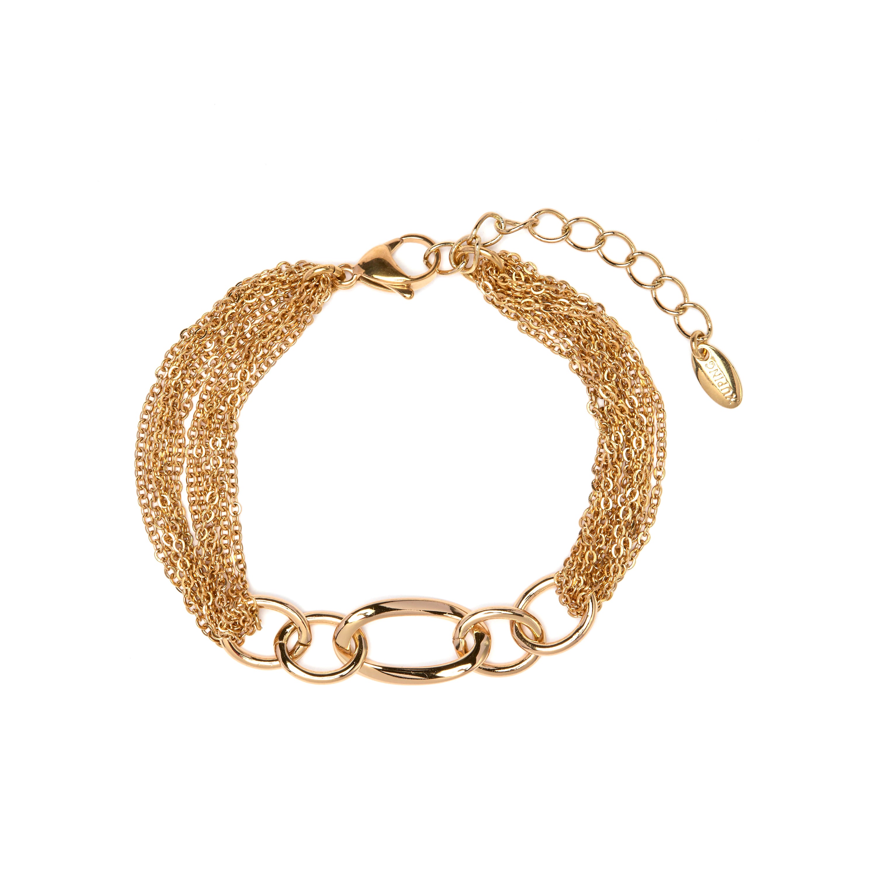Armband mit funkelndem Zirkonia, 18 Karat Gelbgold-Finish - Hidvis