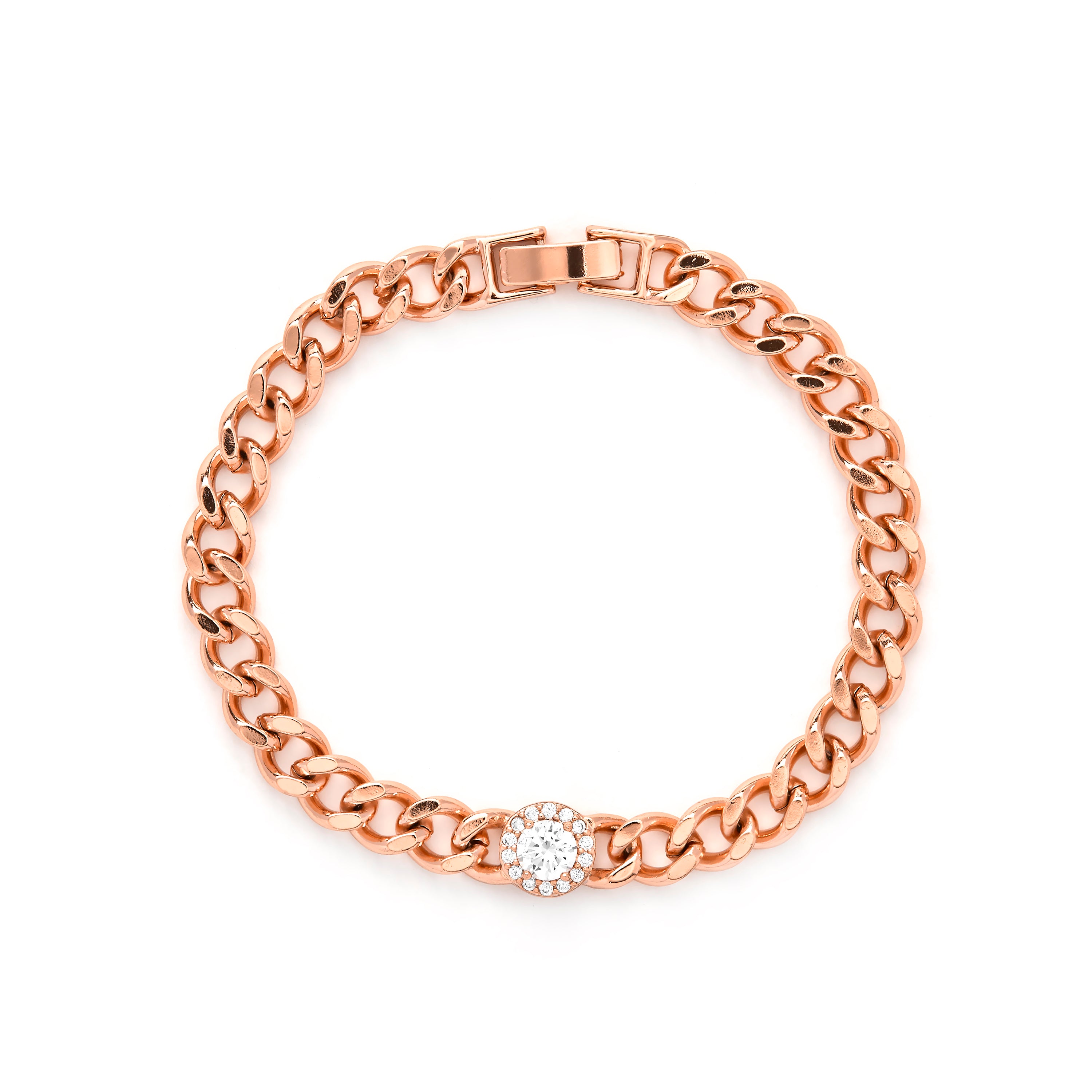 Bracelet en zircon brillant finition en or jaune 18k - Mimiya