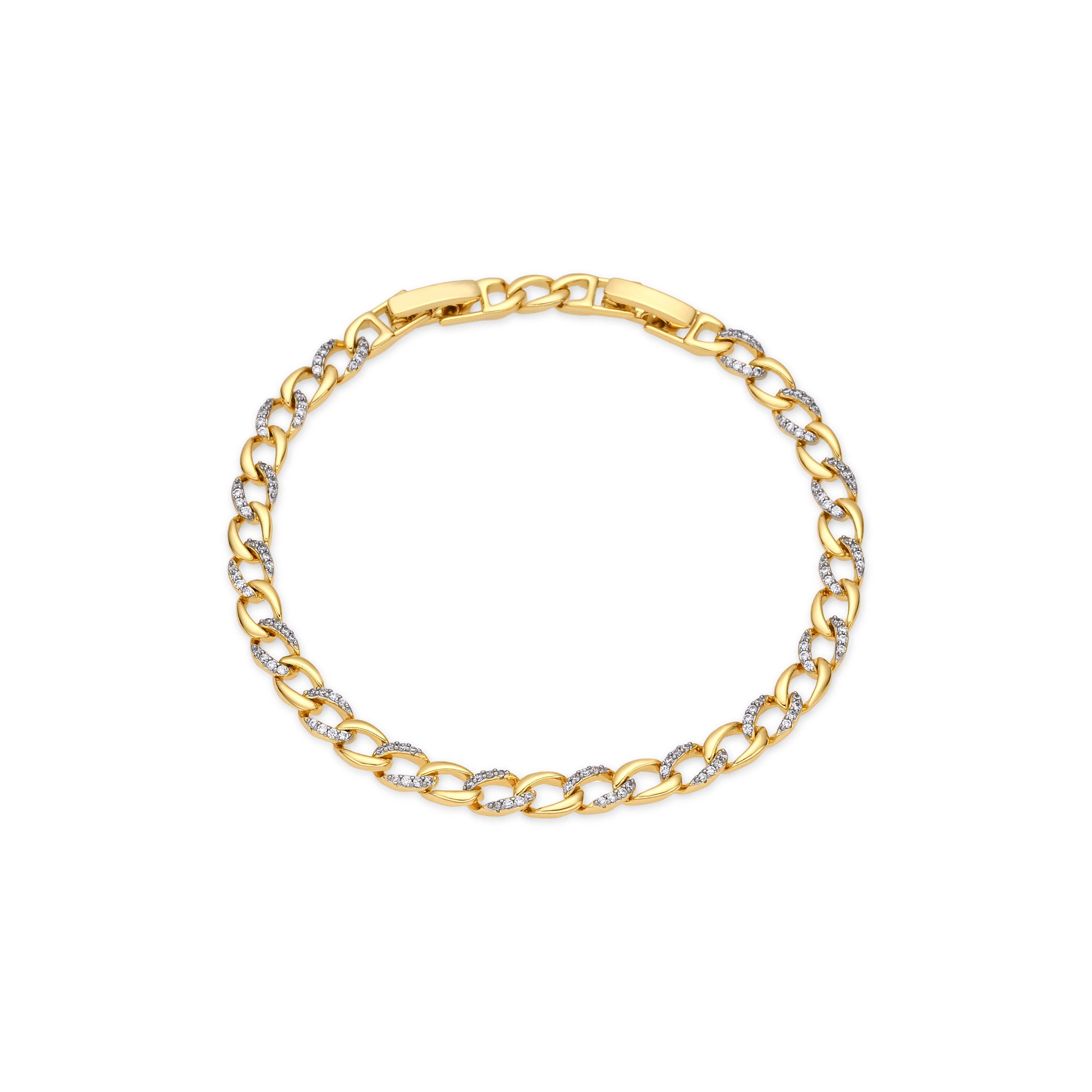 Pulsera acabado en oro amarillo de 18k - Tuksa