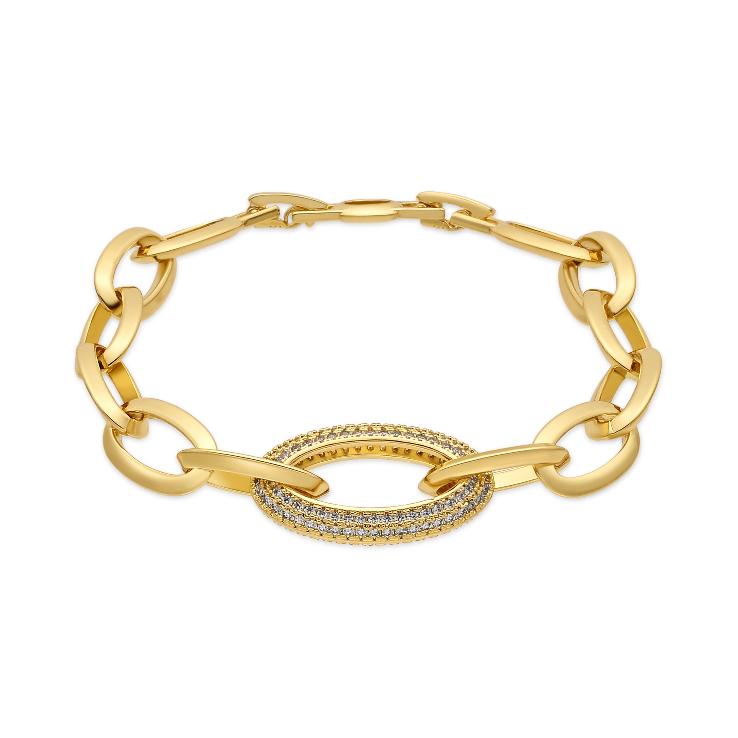 Pulseira Dave acabamento ouro amarelo 18k - Dave BRANCO