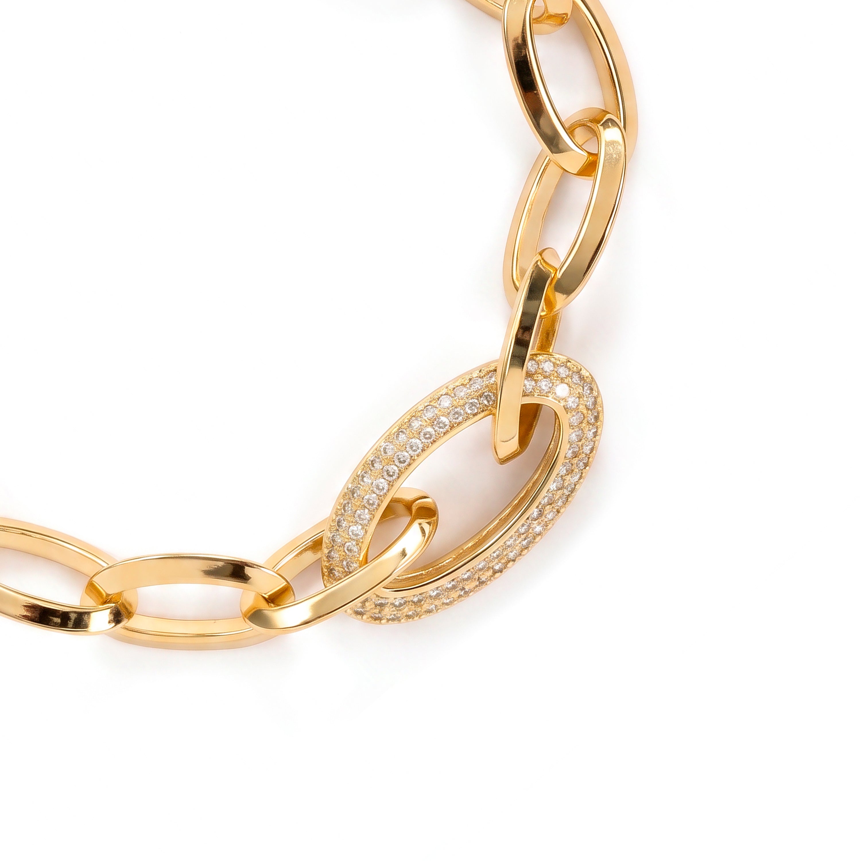 Pulseira Dave acabamento ouro amarelo 18k - Dave BRANCO
