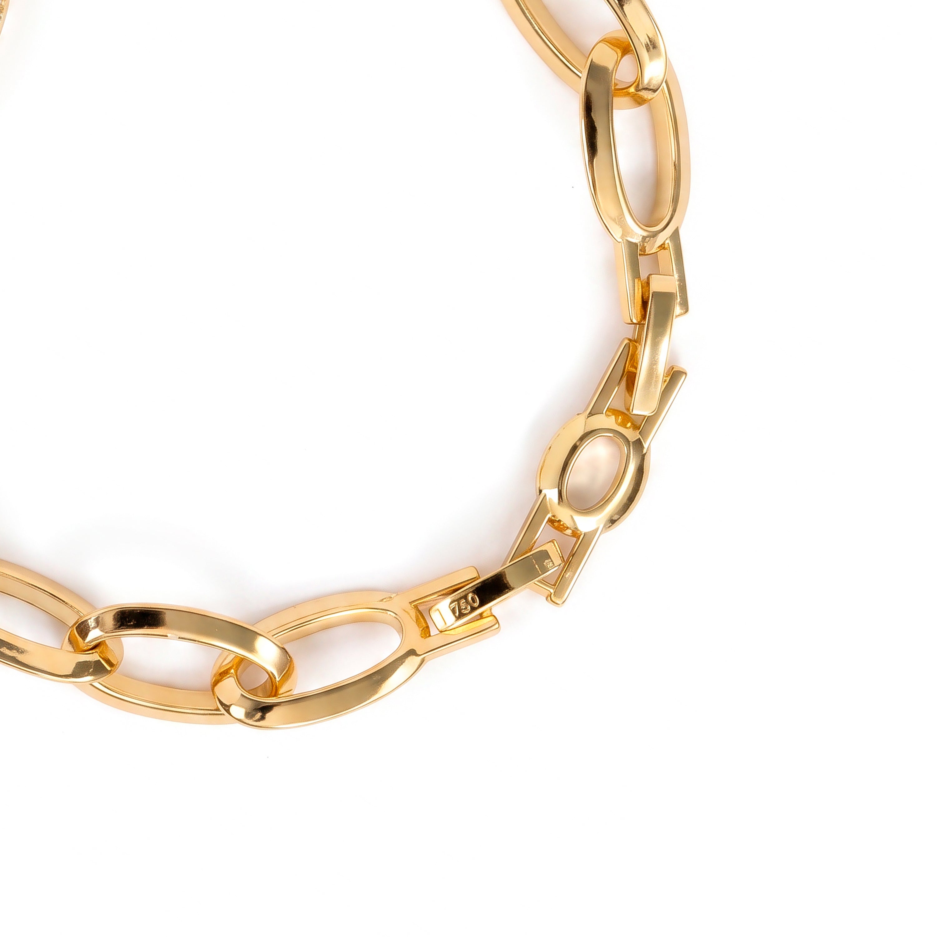 Pulseira Dave acabamento ouro amarelo 18k - Dave BRANCO