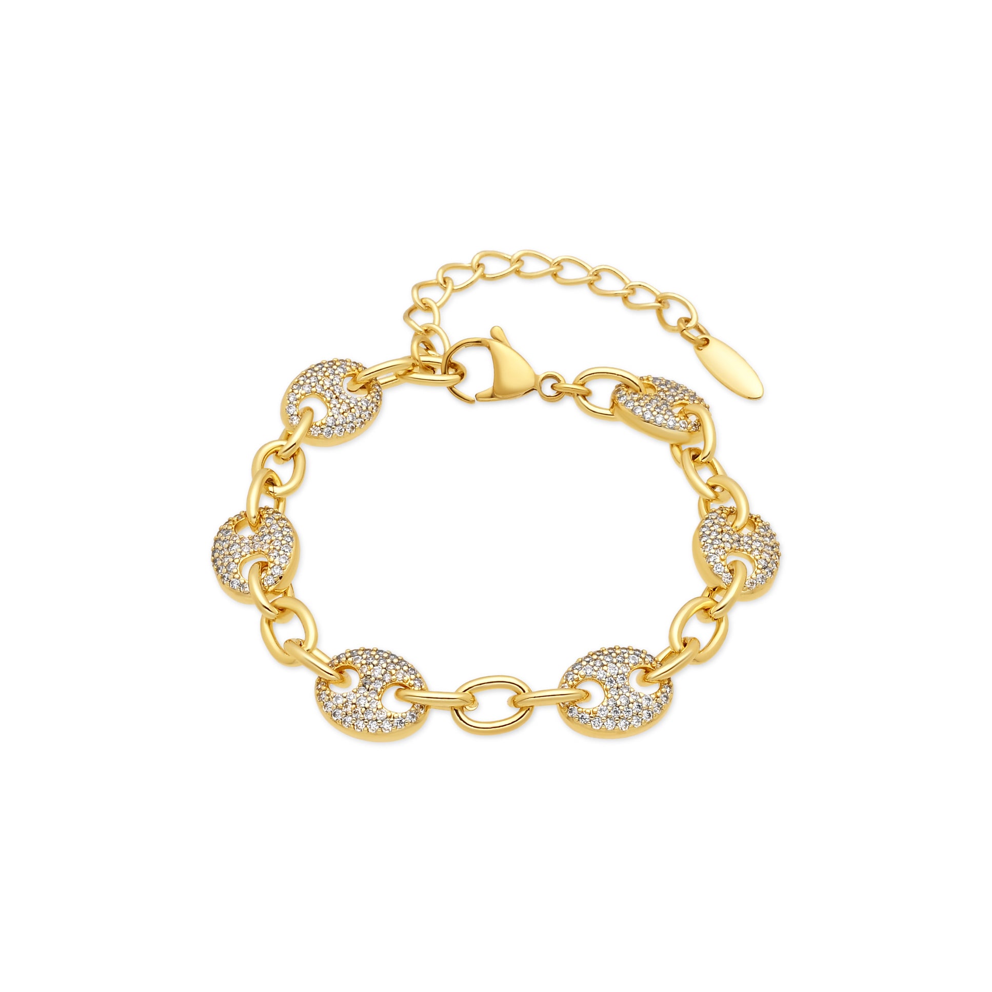 Pulsera Lilen 18k Gelbgold-Finish – Lilen WEISS