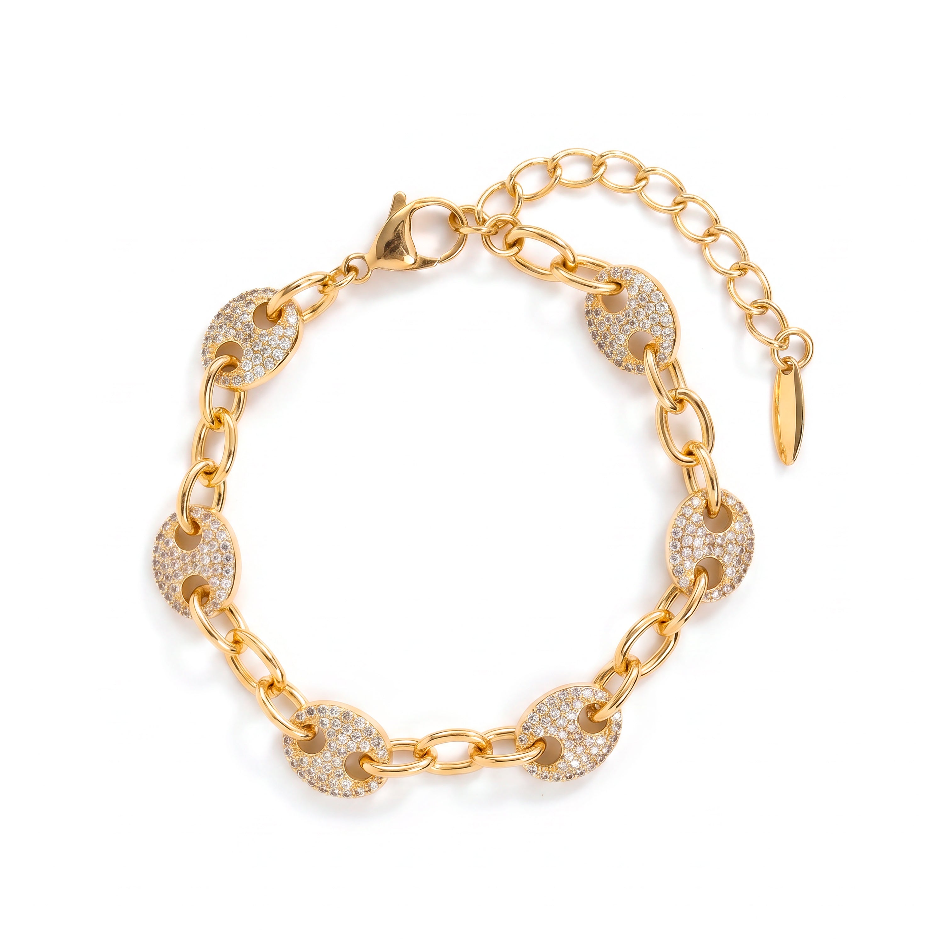Pulsera Lilen 18k Gelbgold-Finish – Lilen WEISS