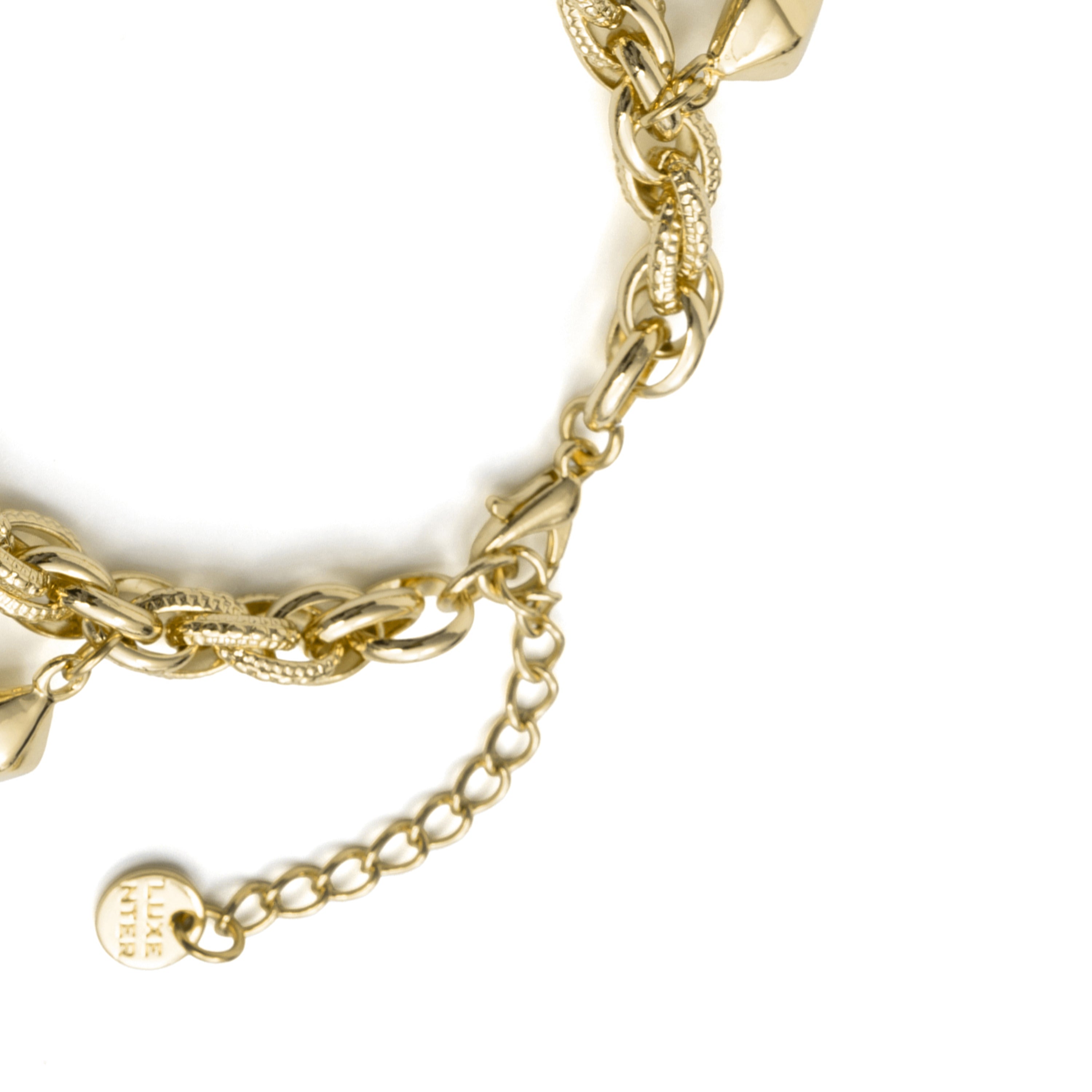 Bracelet en cristal multicolore avec finition en or jaune 18 carats – Moodab