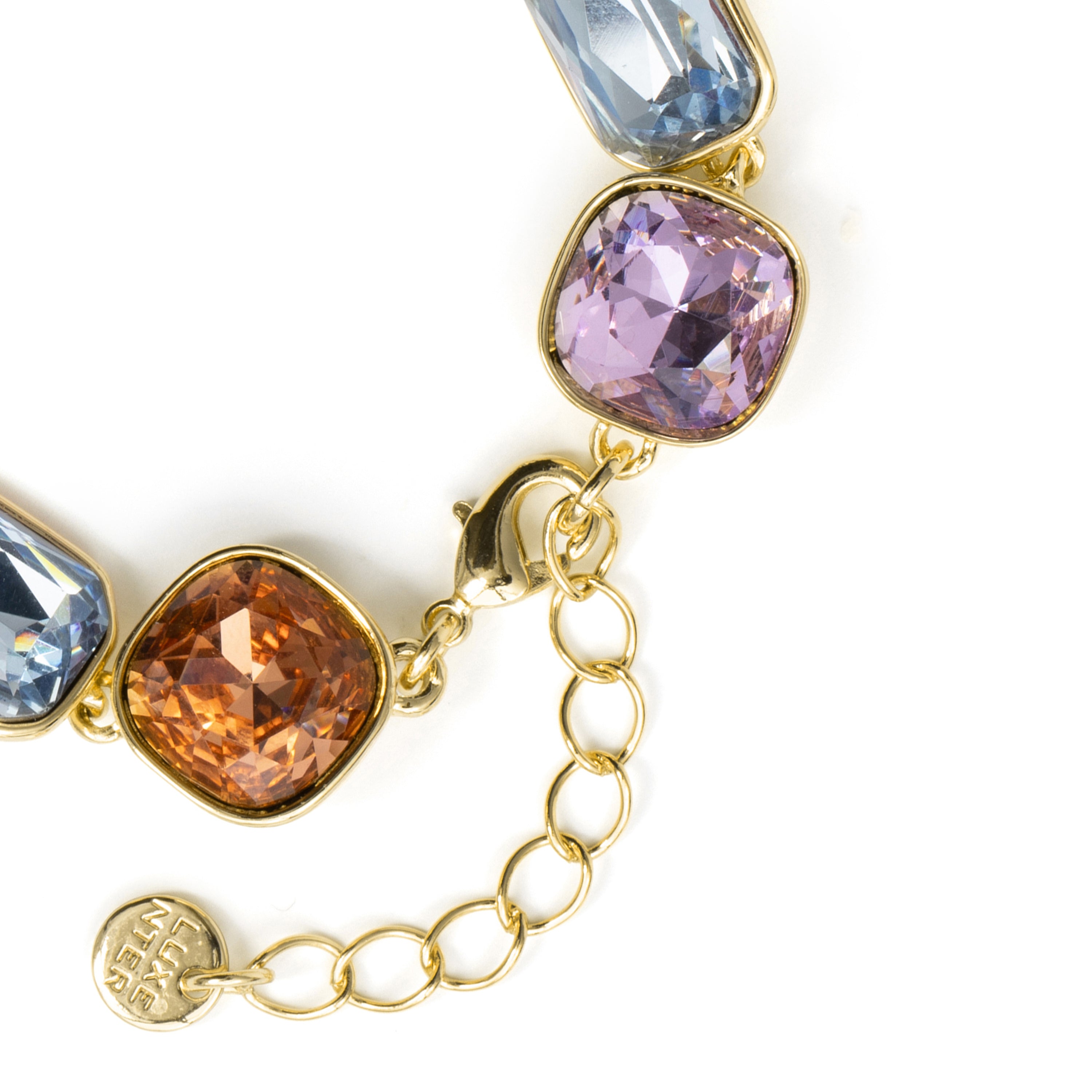 Pulseira de Cristal Multicolor com acabamento em ouro amarelo de 18k - Thiu