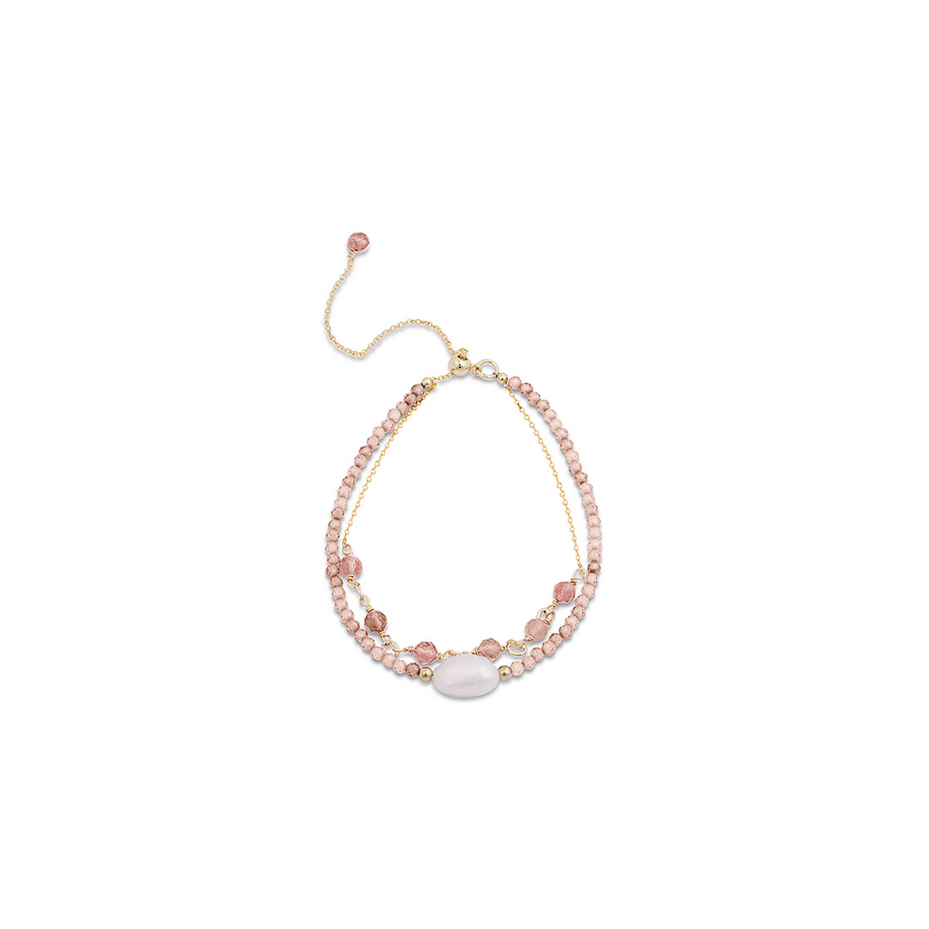 Pulsera de Circonita Champagne acabada en oro amarillo 18K - Ekhao