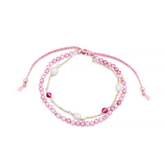 Armband aus rosa Turmalin mit 18K Gelbgold-Fassung - Athat