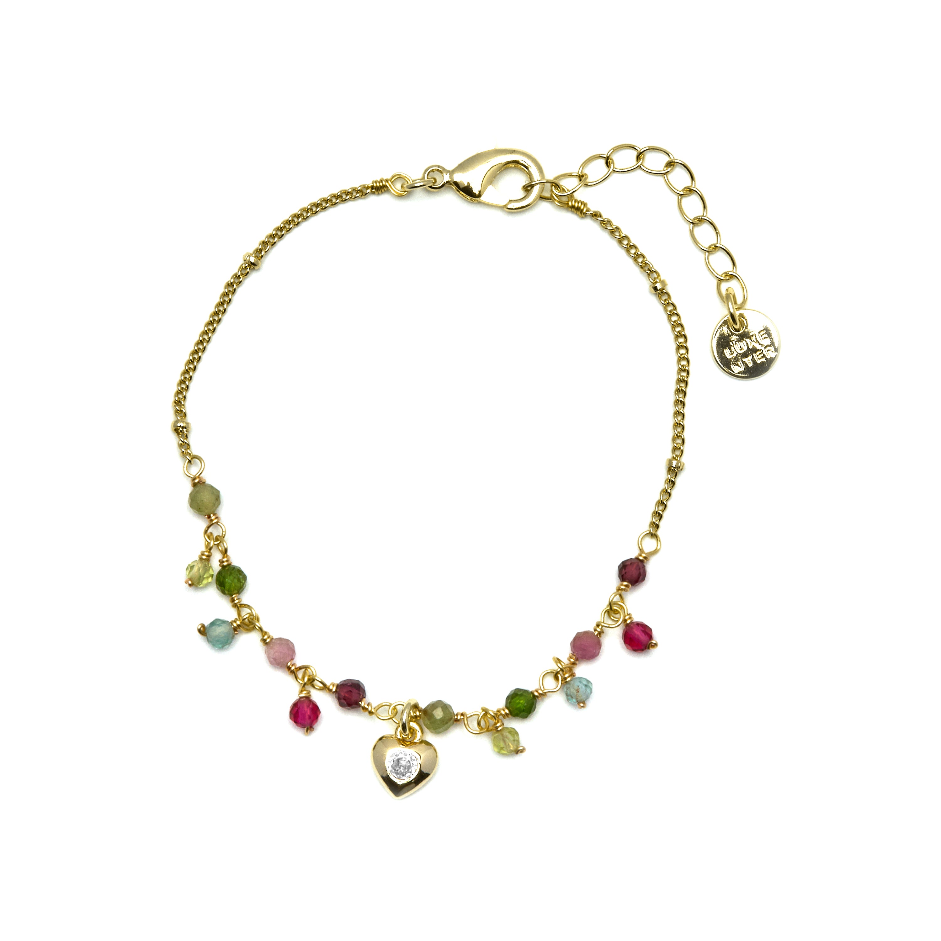 Bracelet en cristal violet fini en or jaune 18K - Wyrm