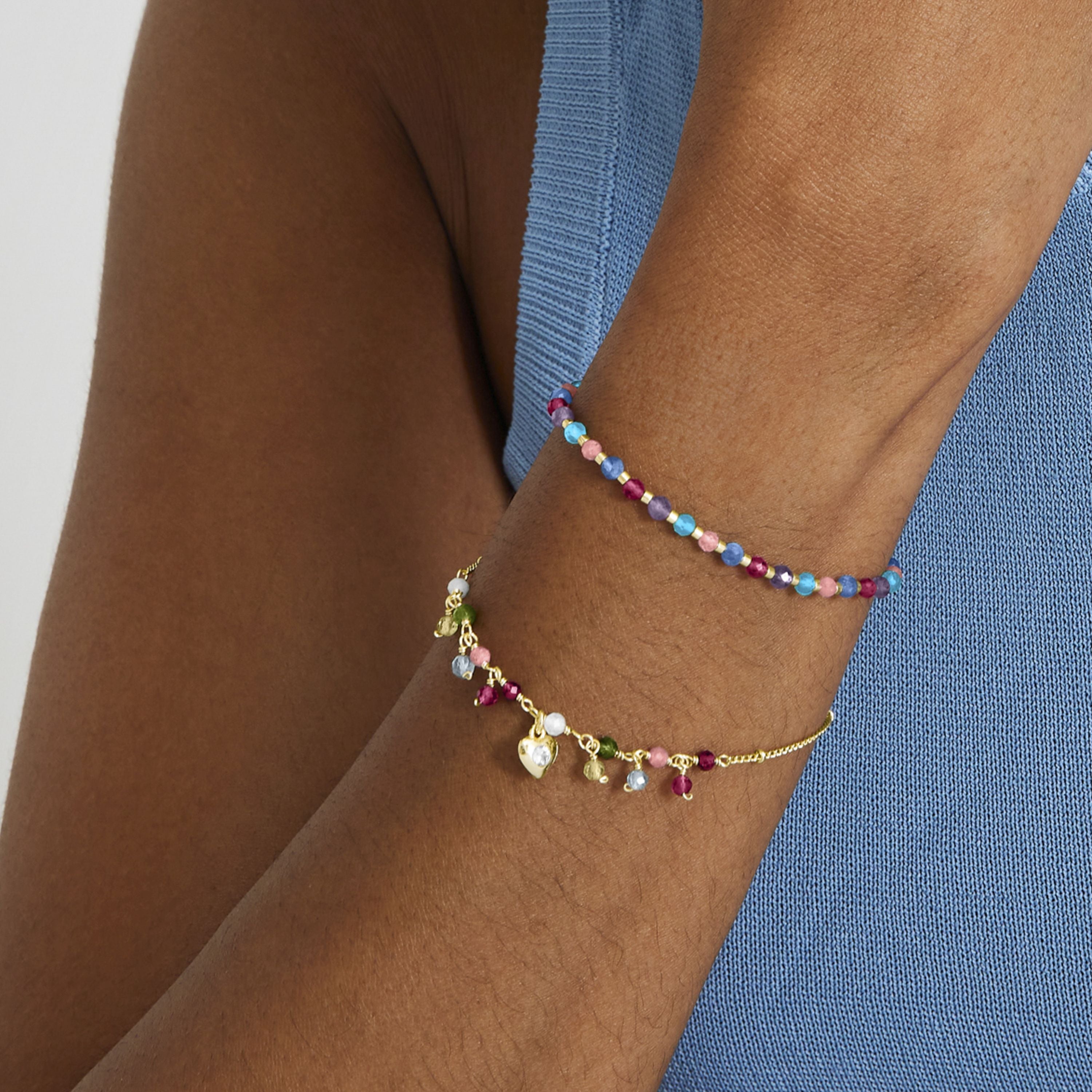 Bracelet en cristal violet fini en or jaune 18K - Wyrm