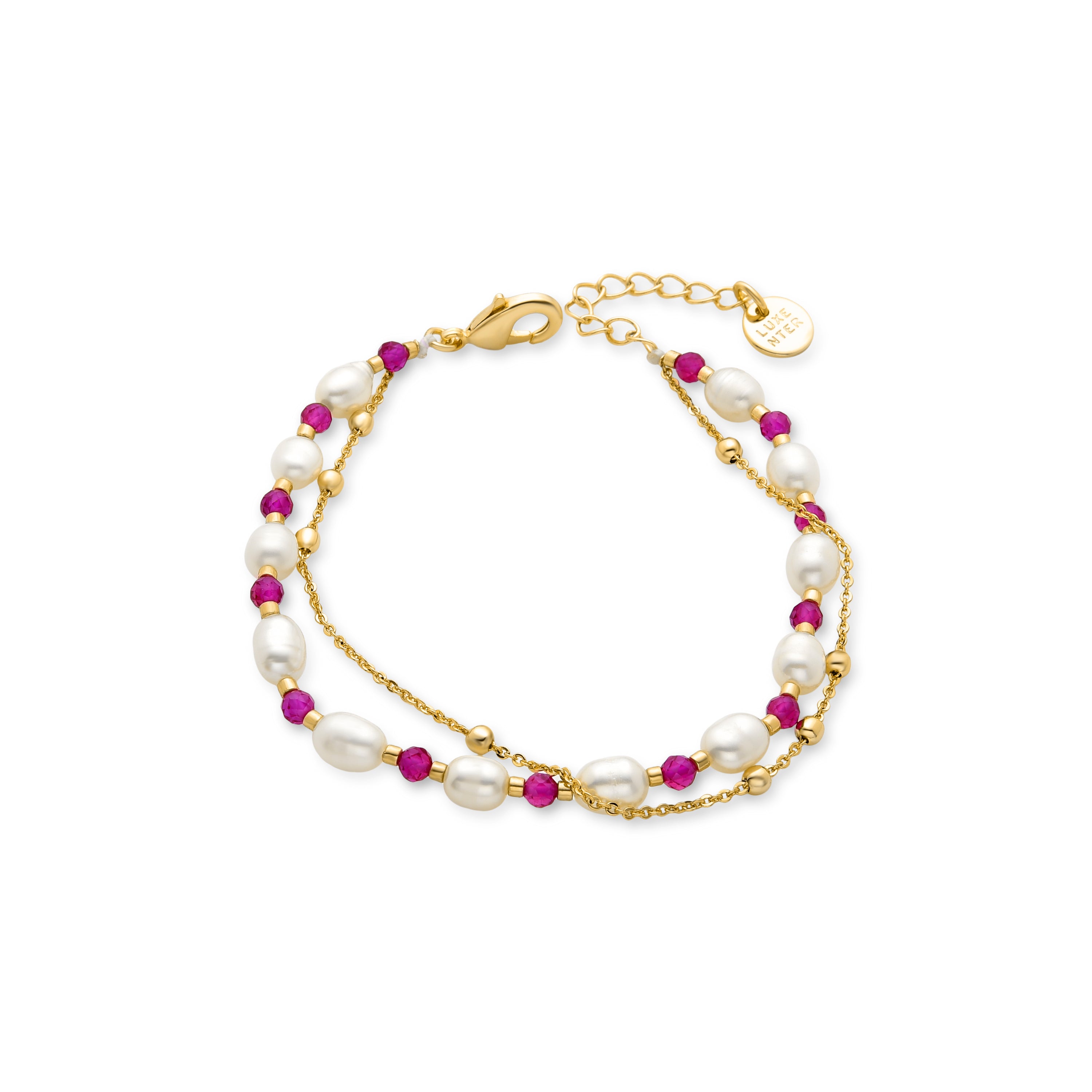 Pulsera de Perla Blanca acabada en oro amarillo 18K - Zawind