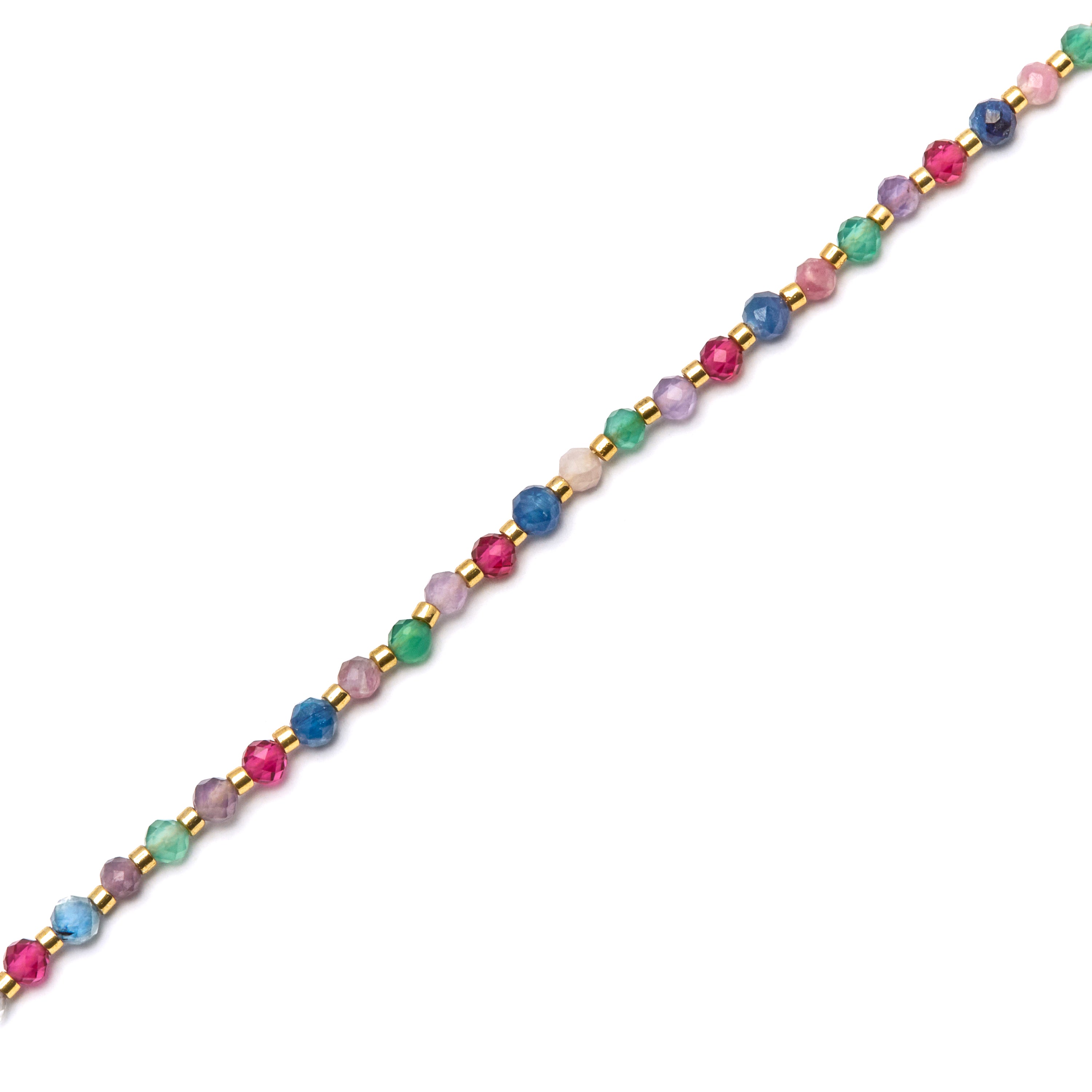 Multicolor Kristallarmband mit 18K Gelbgold-Finish - Aiel