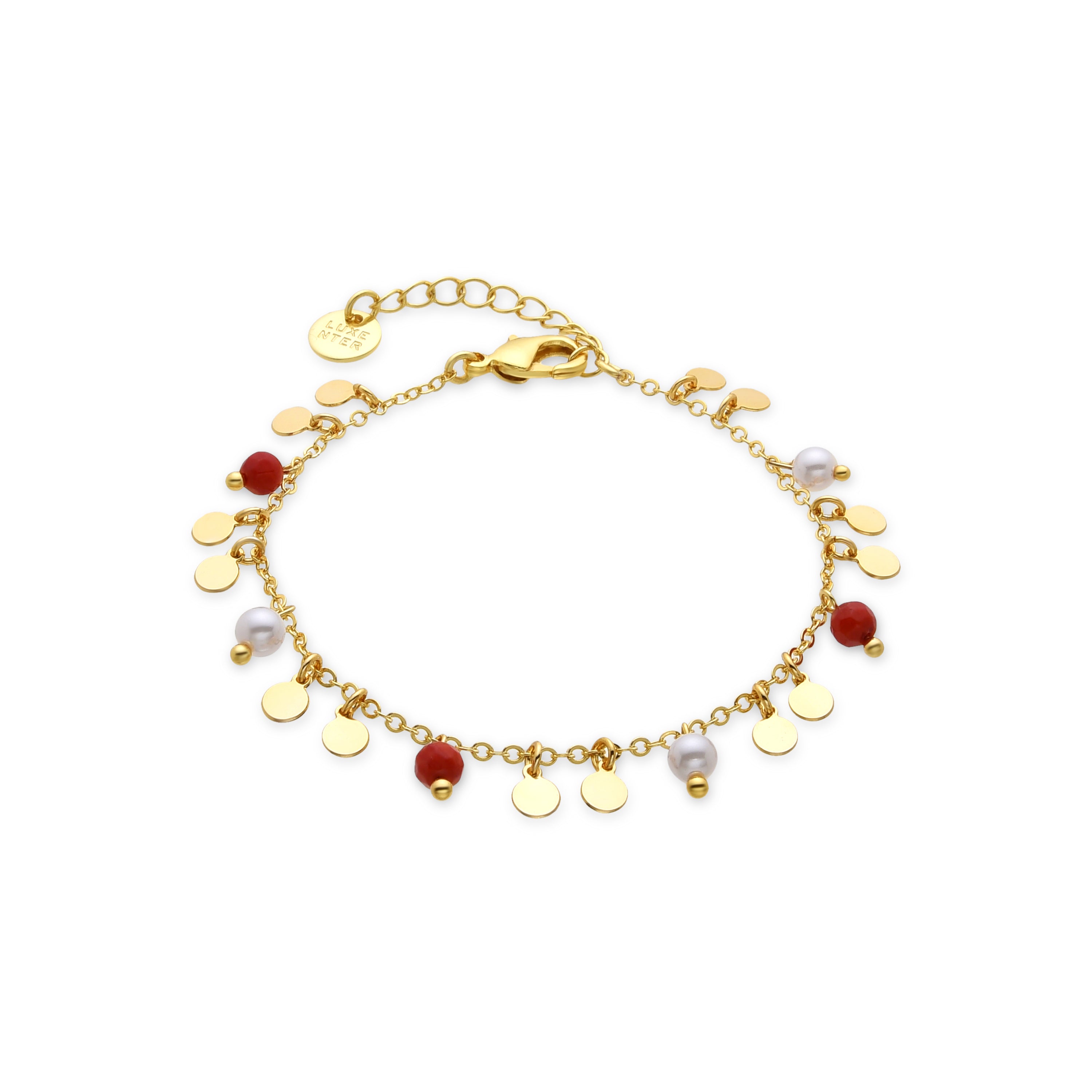 Bracciale in corallo finito in oro giallo 18K - Dilna