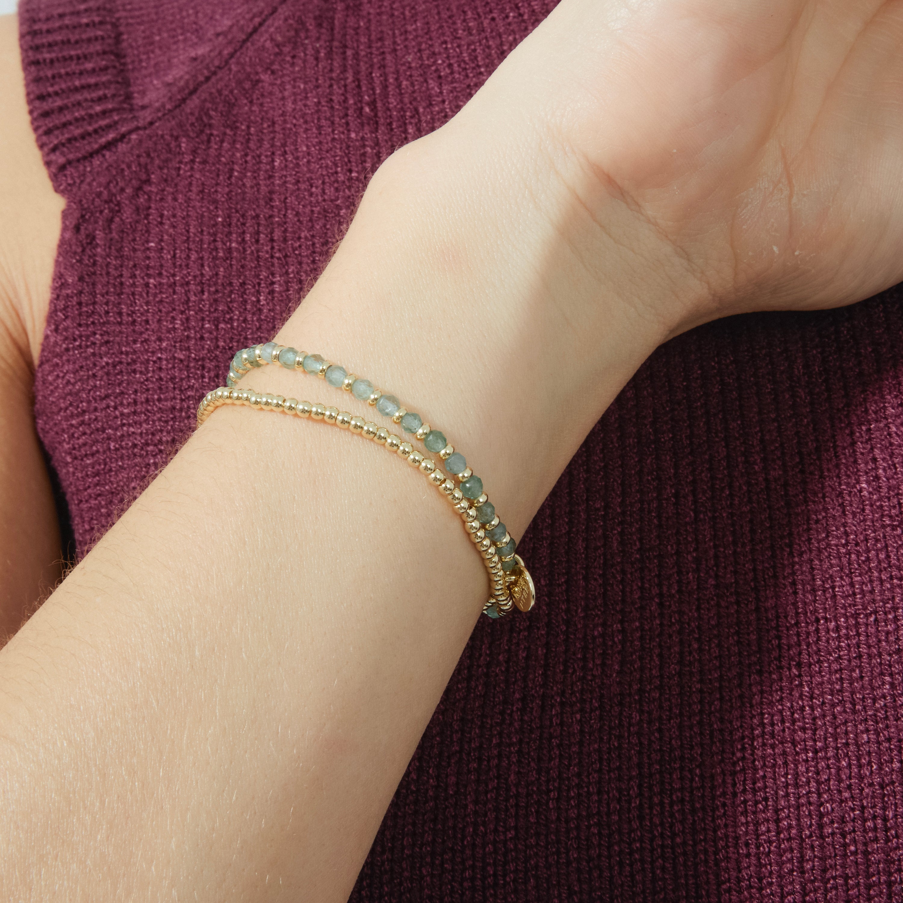 Bracciale in Cristallo Blu finito in oro giallo 18K - Zira