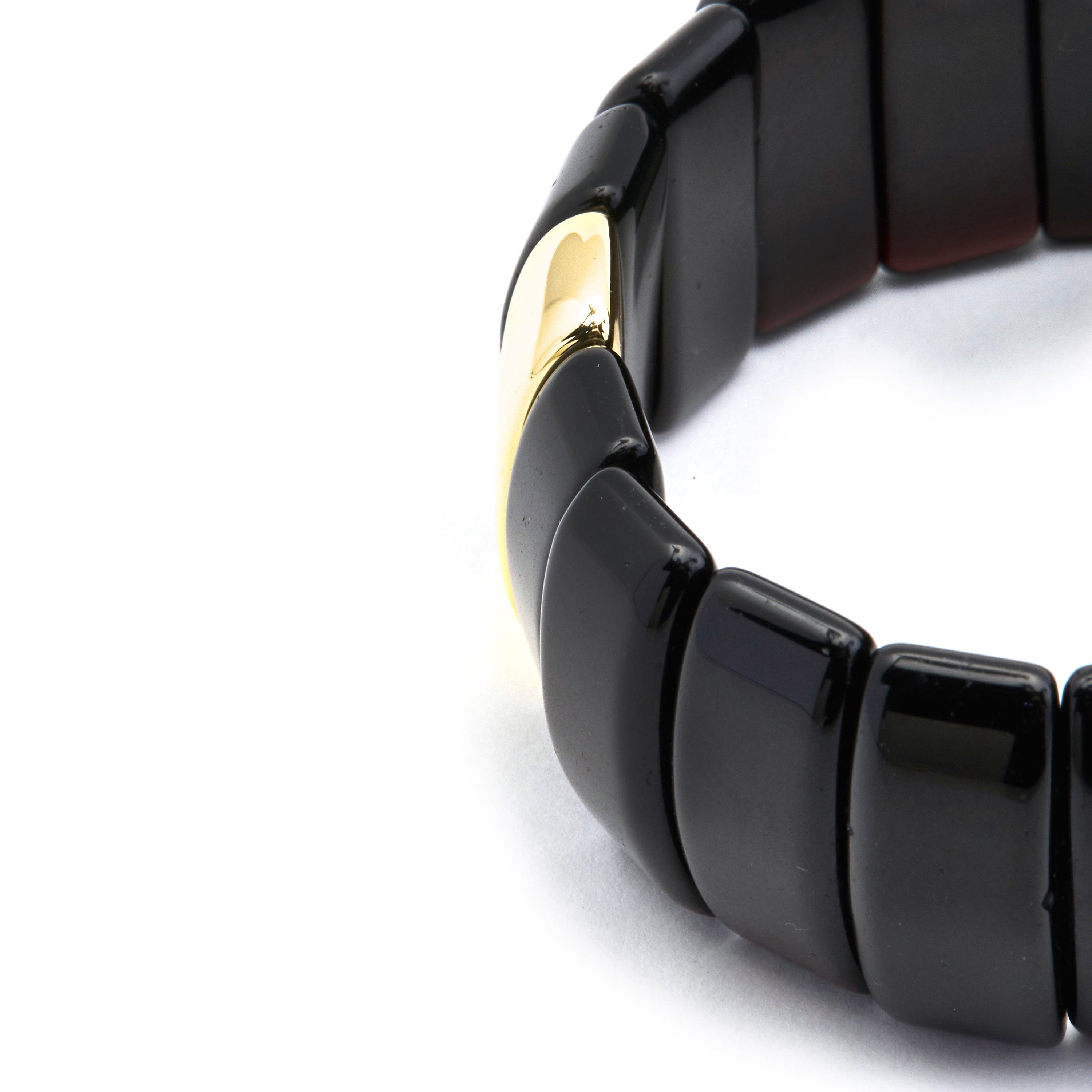 Armband mit Onyx, 18k Gold-Finish - Olahte