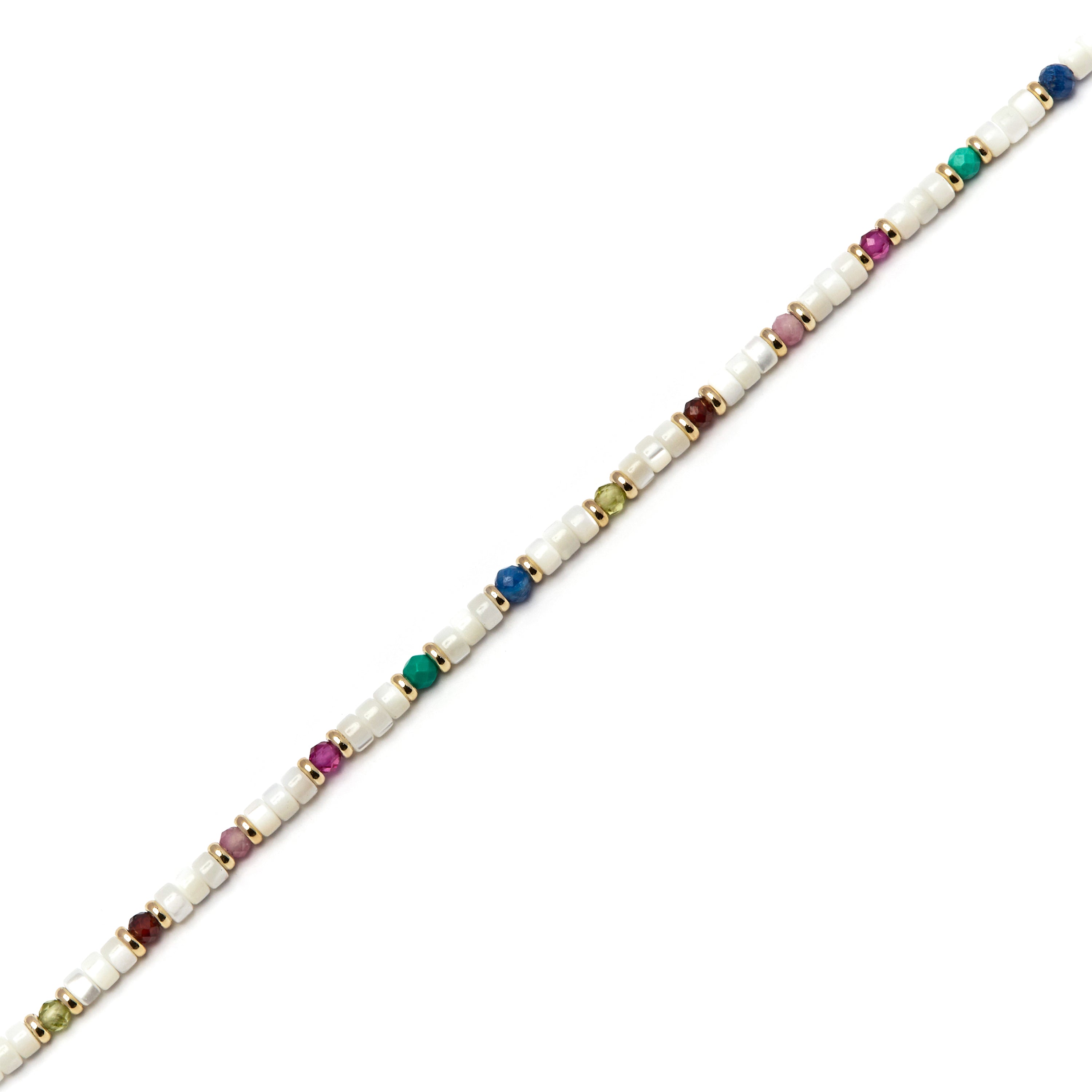 Bracelet avec Nacre Blanche finition or 18k - Xolau