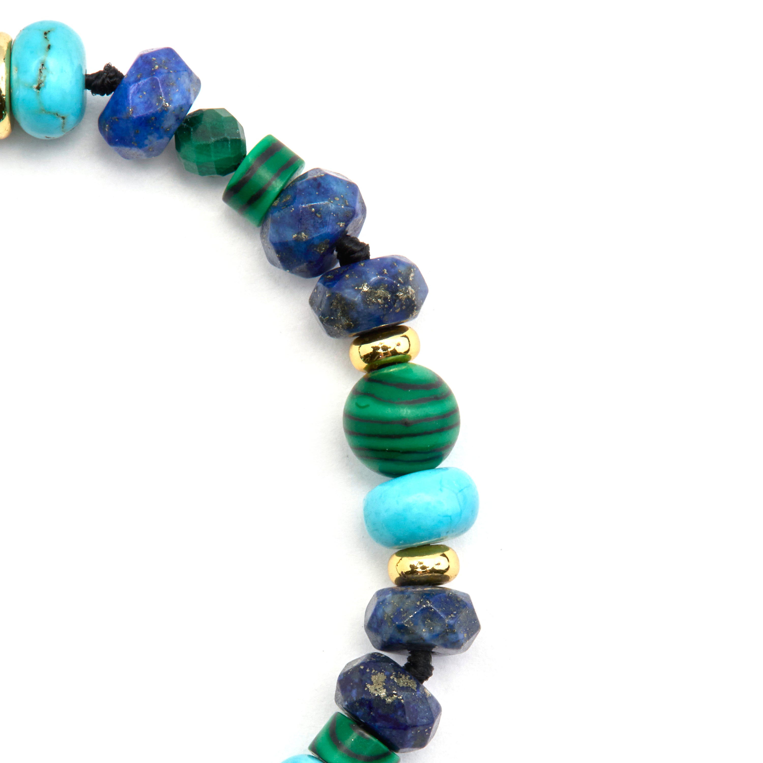 Bracelet avec lapis-lazuli naturel finition or 18k - Arru
