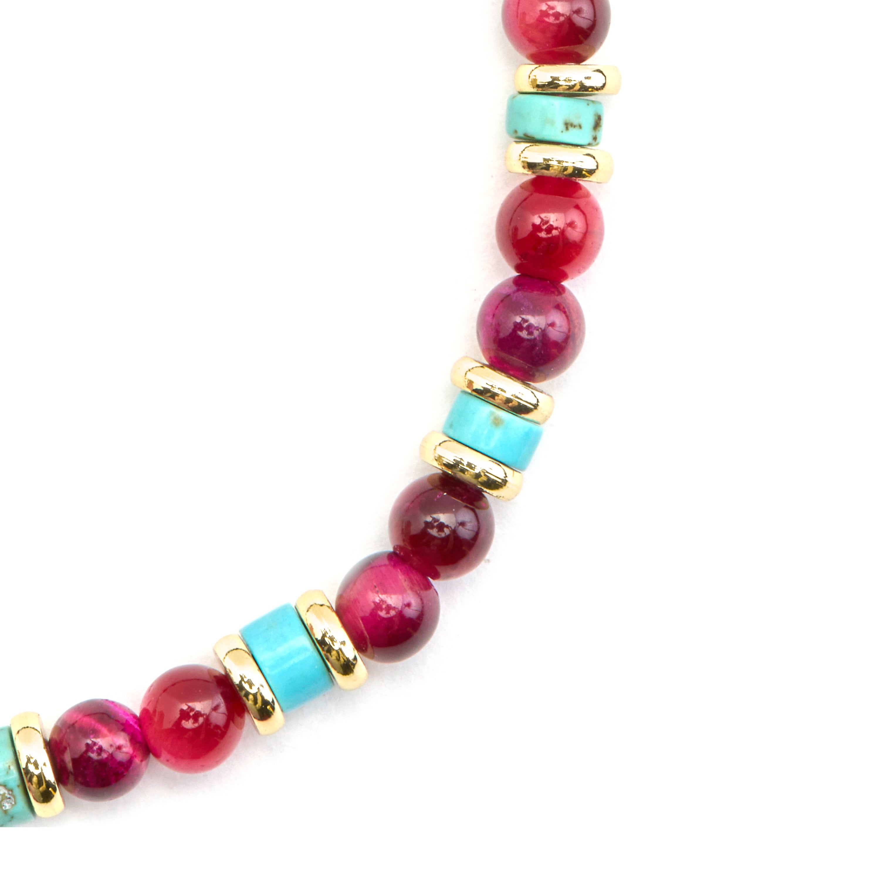 Pulsera con Cristal Multicolor acabado oro 18k - Ney