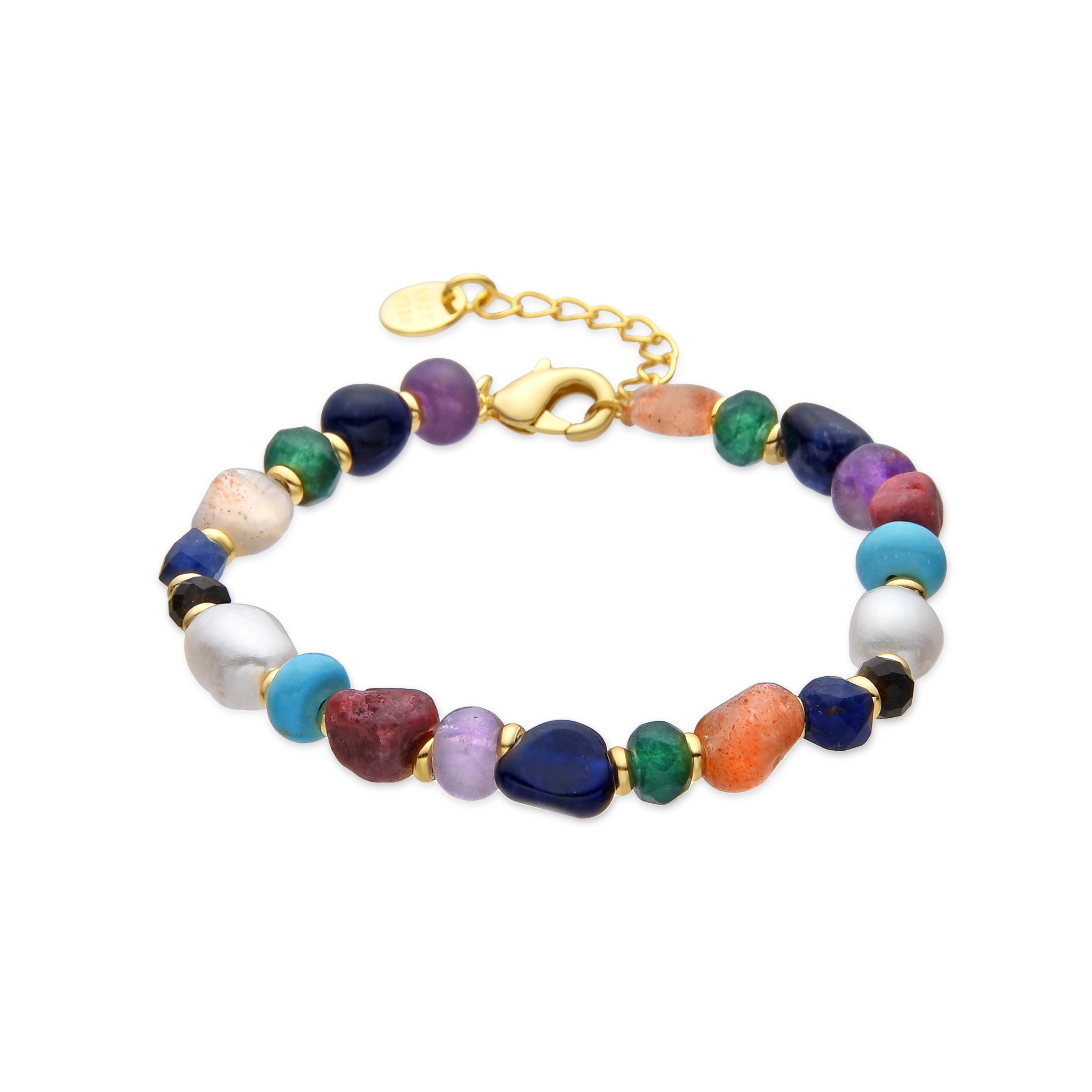 Bracelet finition or jaune 18 carats et Perle Blanche - Umavi