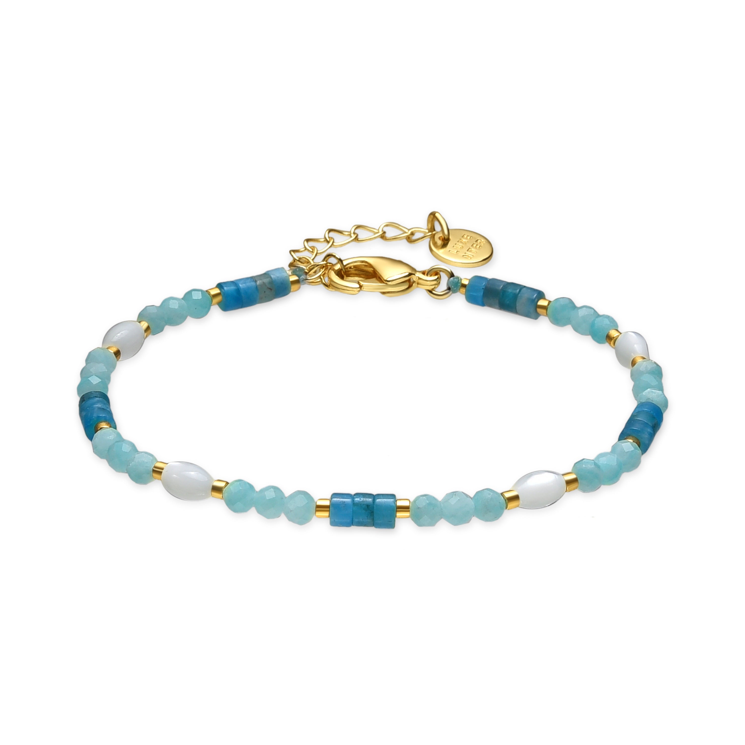 18k yellow gold finish bracelet and Amazonite - Kico