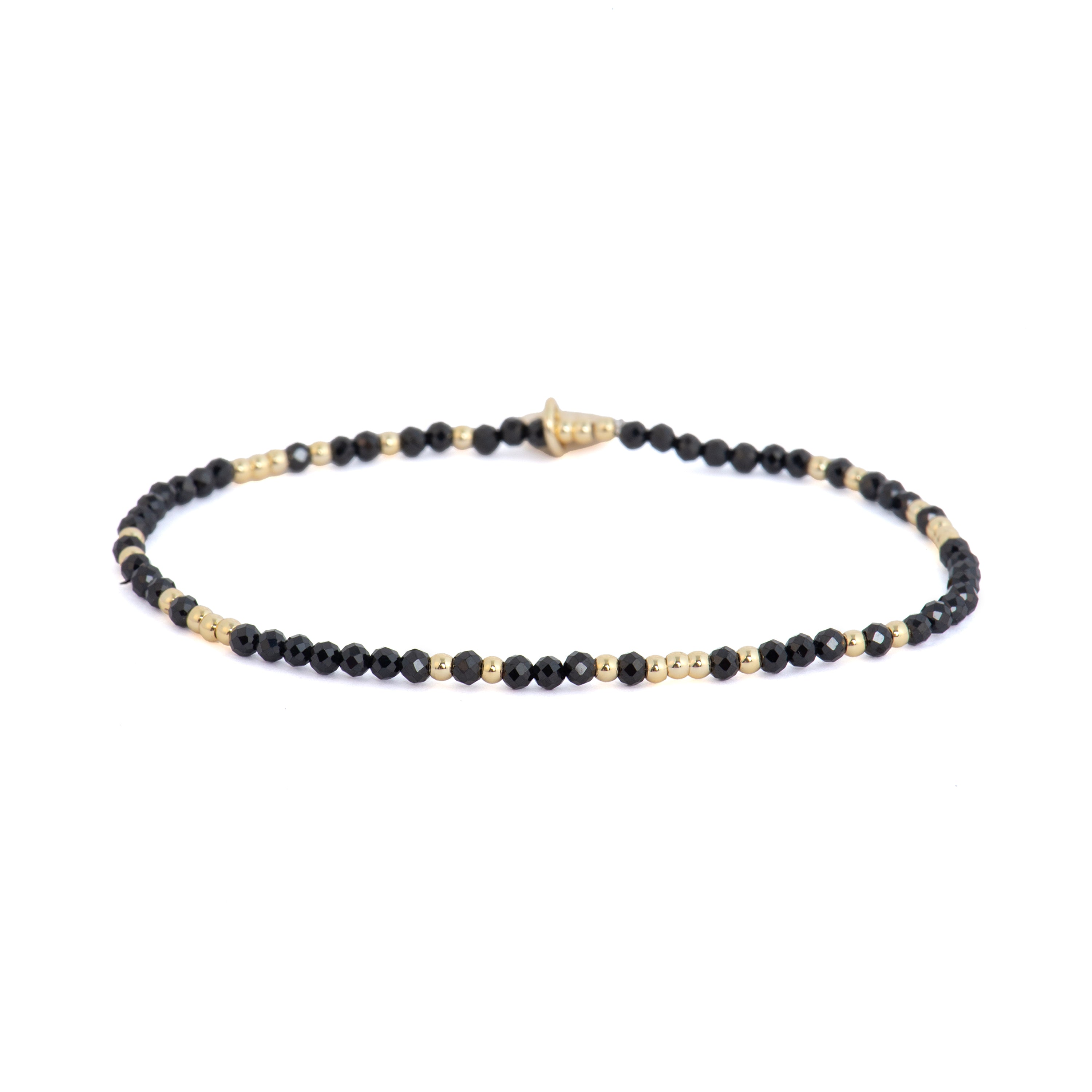 Bracelet finition or jaune 18 carats et quartz hydrothermal onyx - Midxi