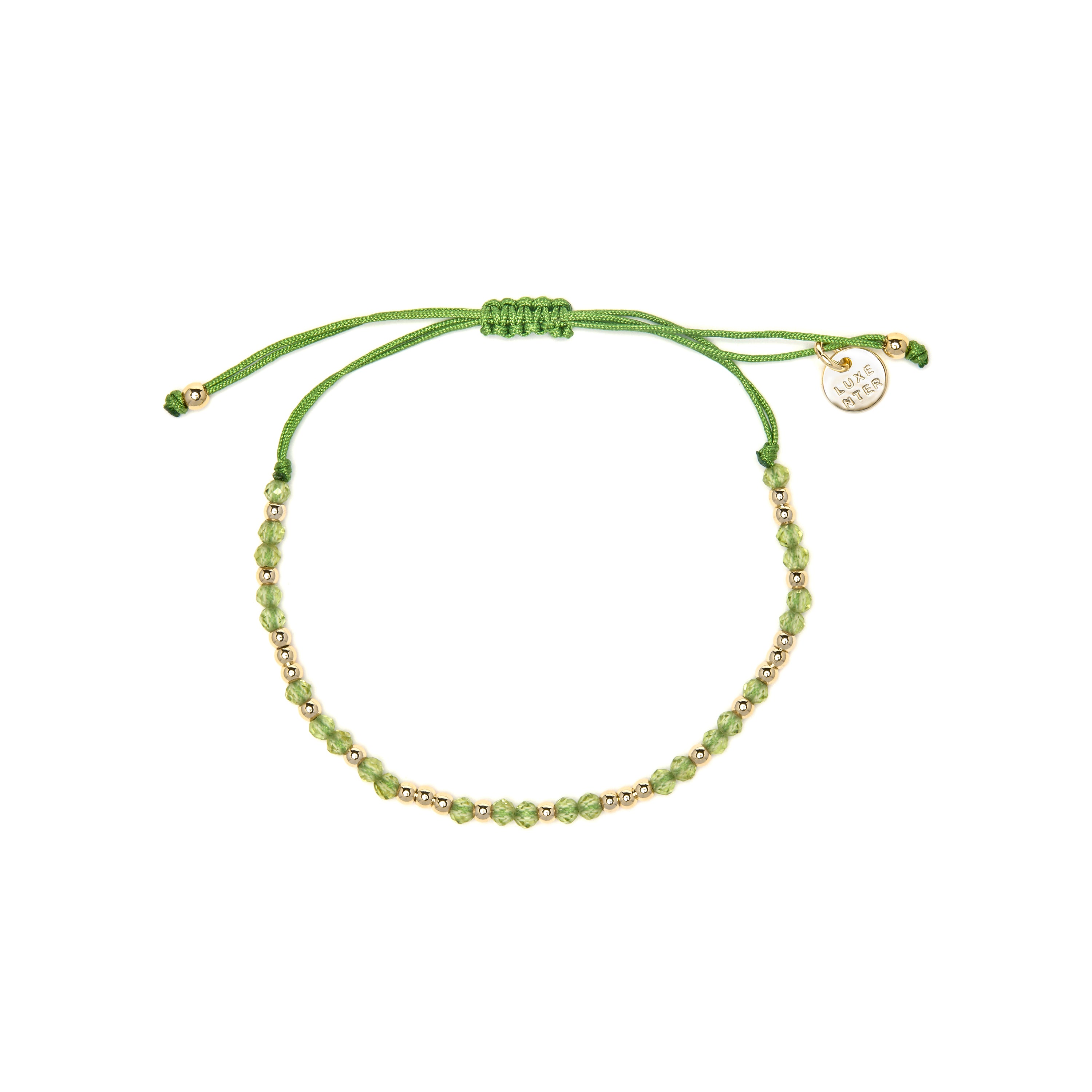 Pulsera acabado oro amarillo de 18k y Circonita Peridoto - Likah