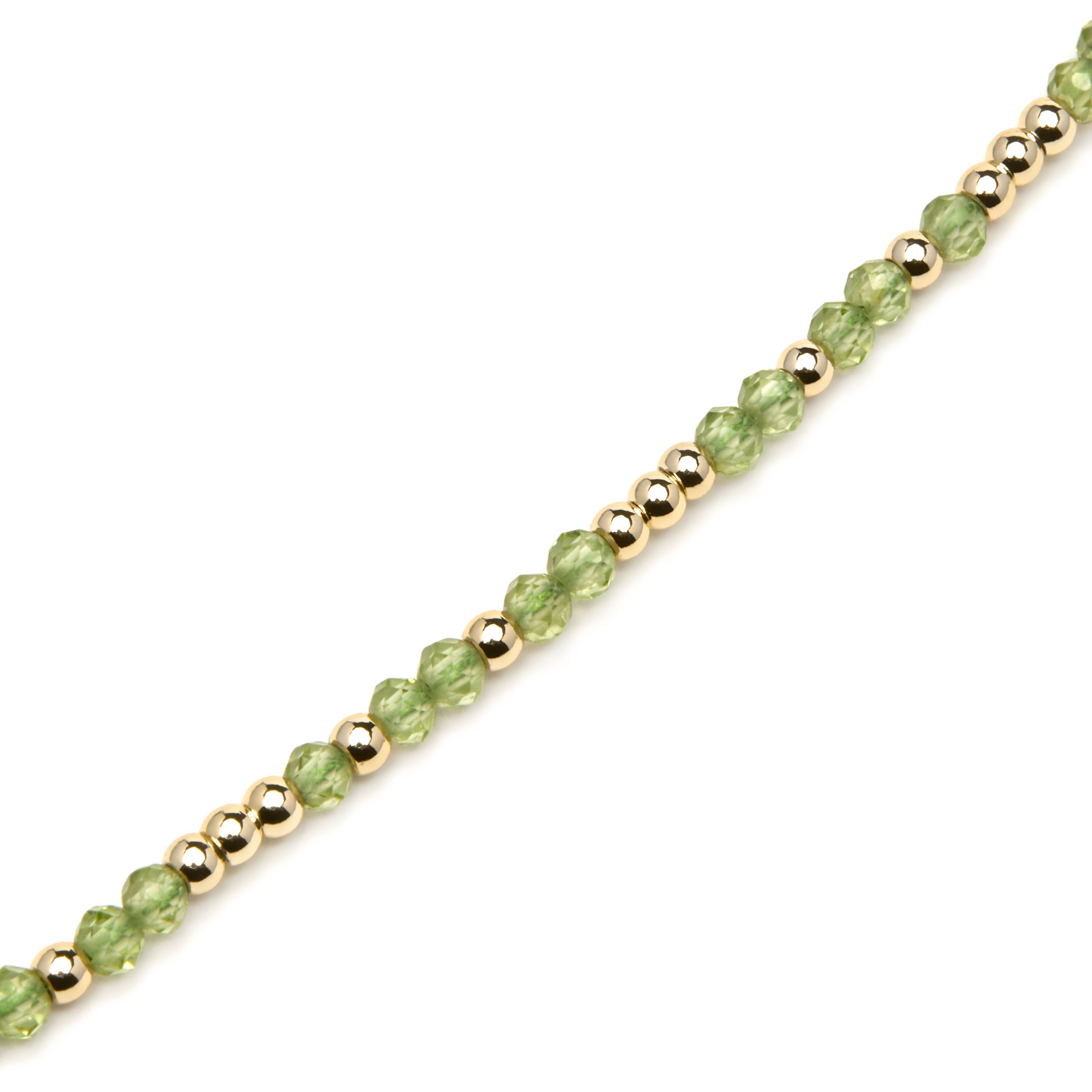 Pulsera acabado oro amarillo de 18k y Circonita Peridoto - Likah