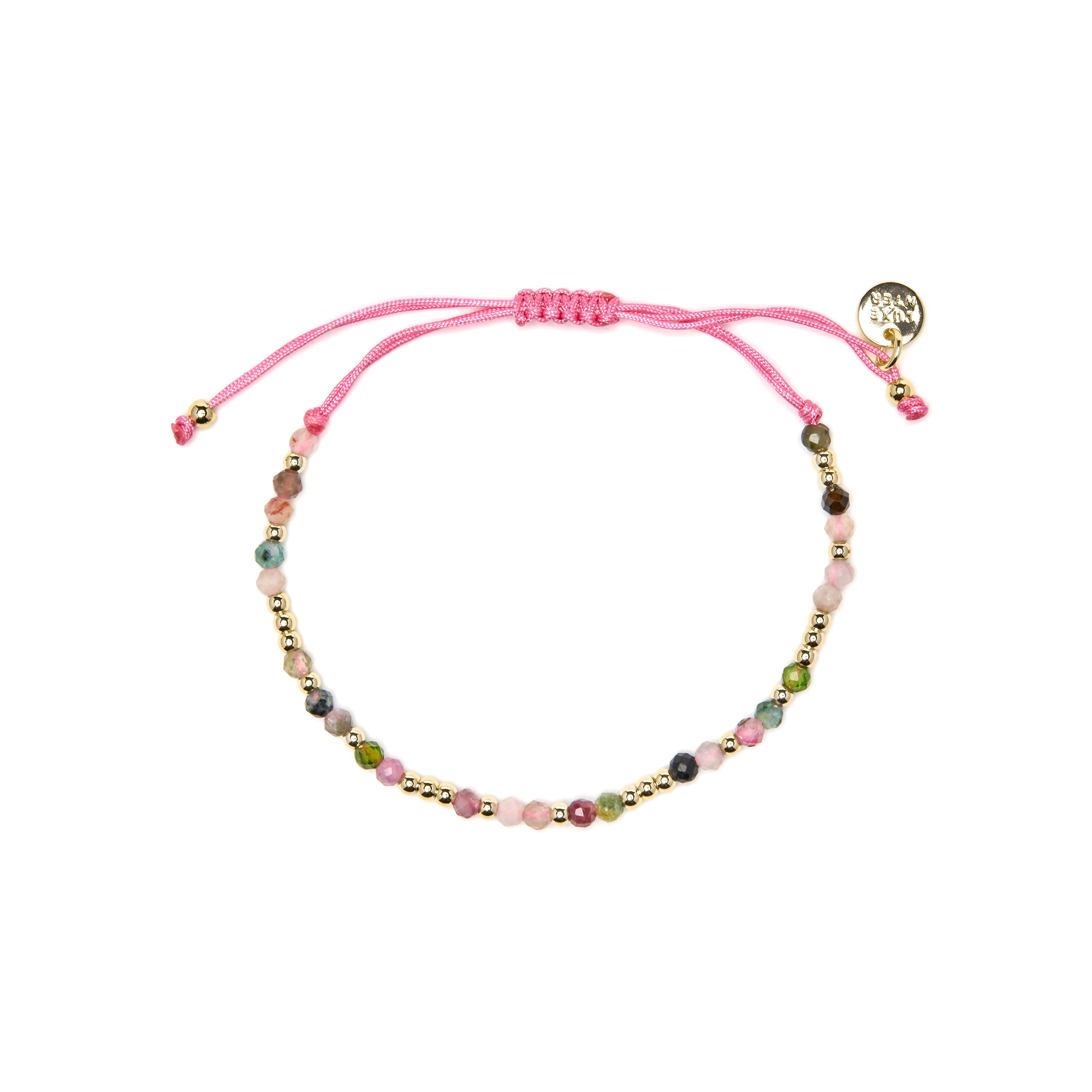 18k Yellow Gold Finish Bracelet with Multicolor Tourmaline - Likah