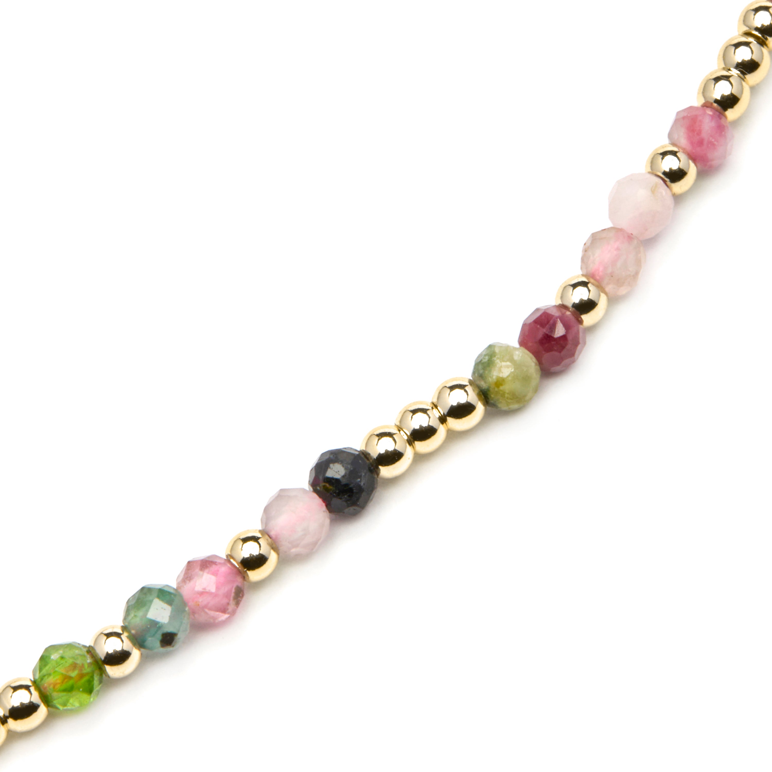 18k Yellow Gold Finish Bracelet with Multicolor Tourmaline - Likah