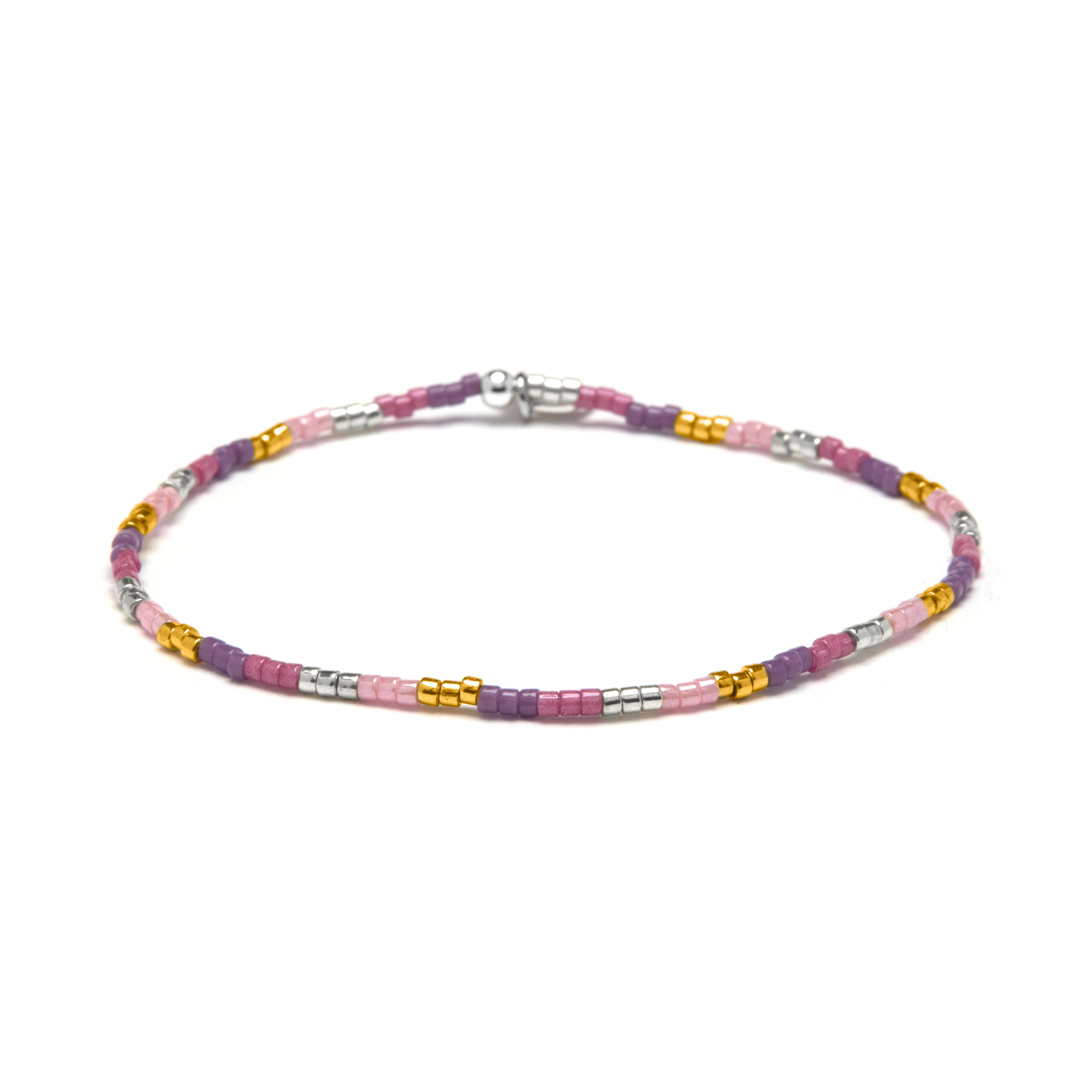 Bracelet en cristal multicolore finition or jaune 18k - Faxo