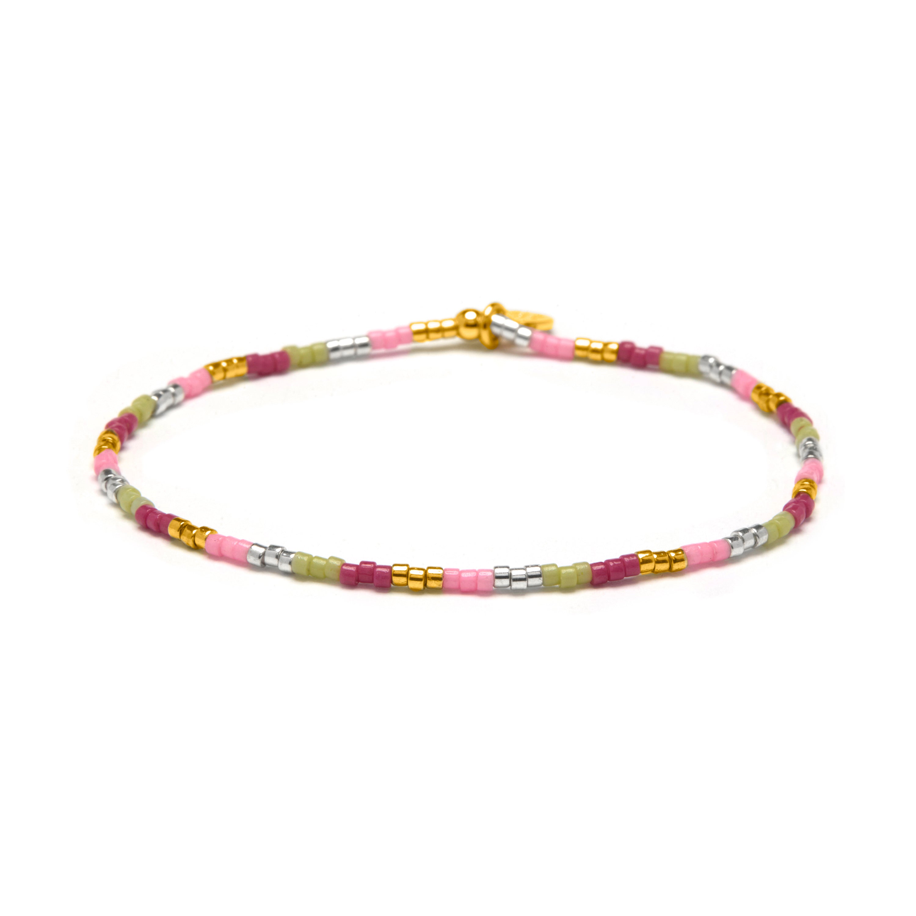 Pulsera de Cristal Multicolor acabado en oro amarillo 18k - Limcus