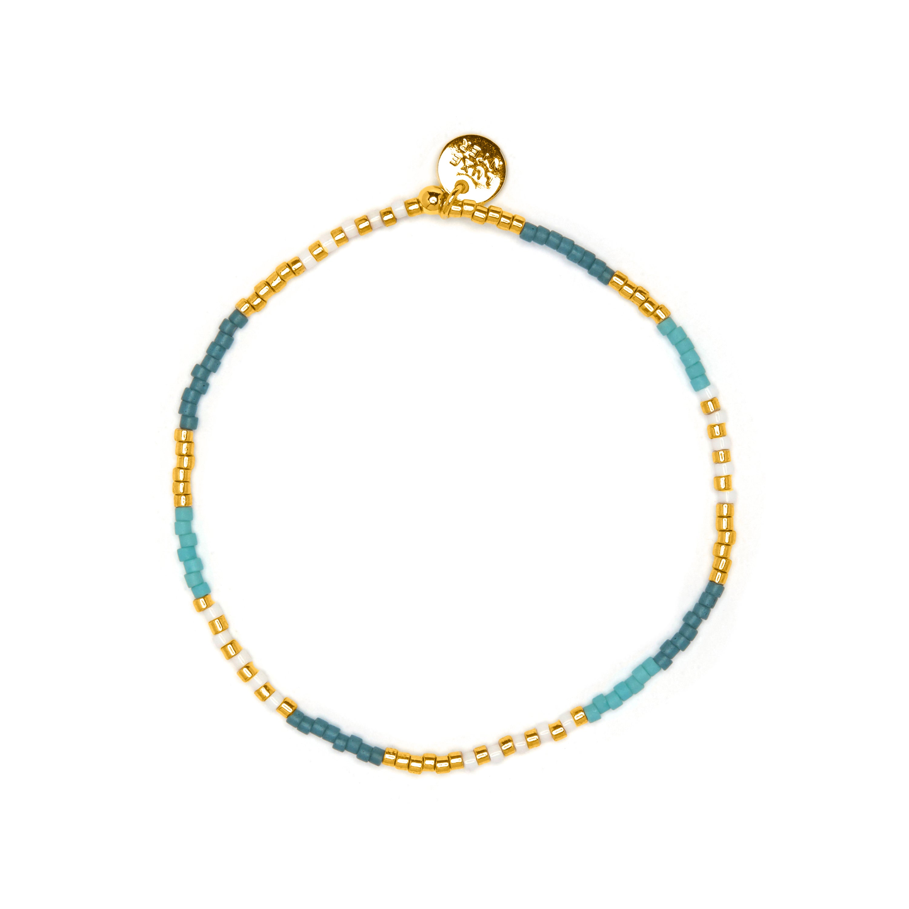 Mehrfarbiges Kristallarmband mit 18k Gelbgold-Finish - Sisak