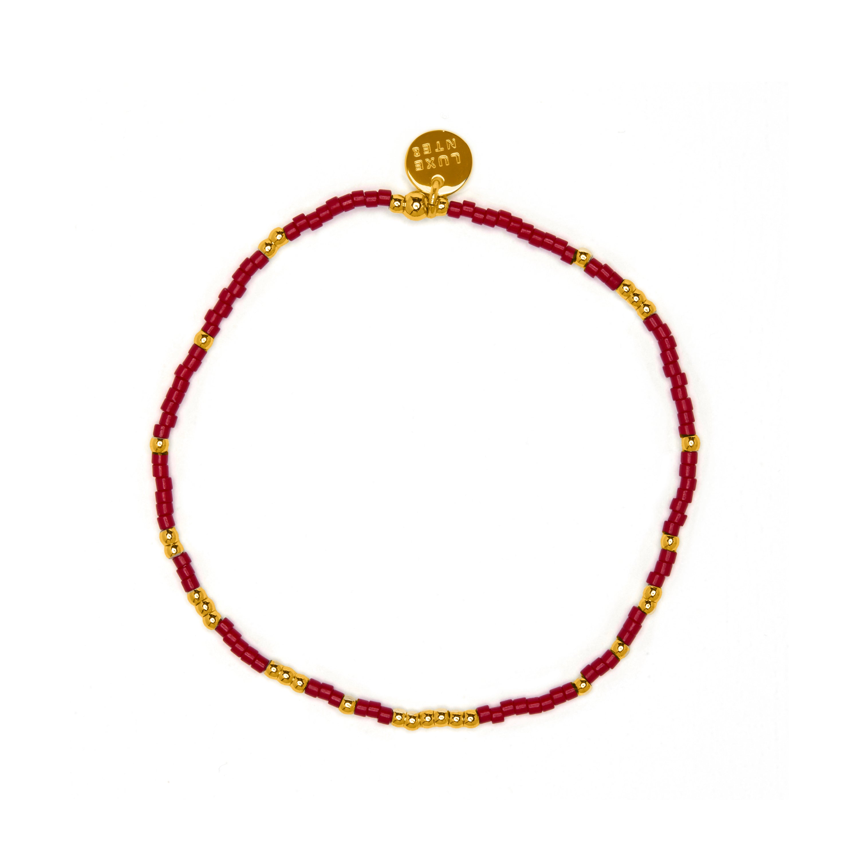 Bracelet en cristal rouge finition or jaune 18k - Xanvi
