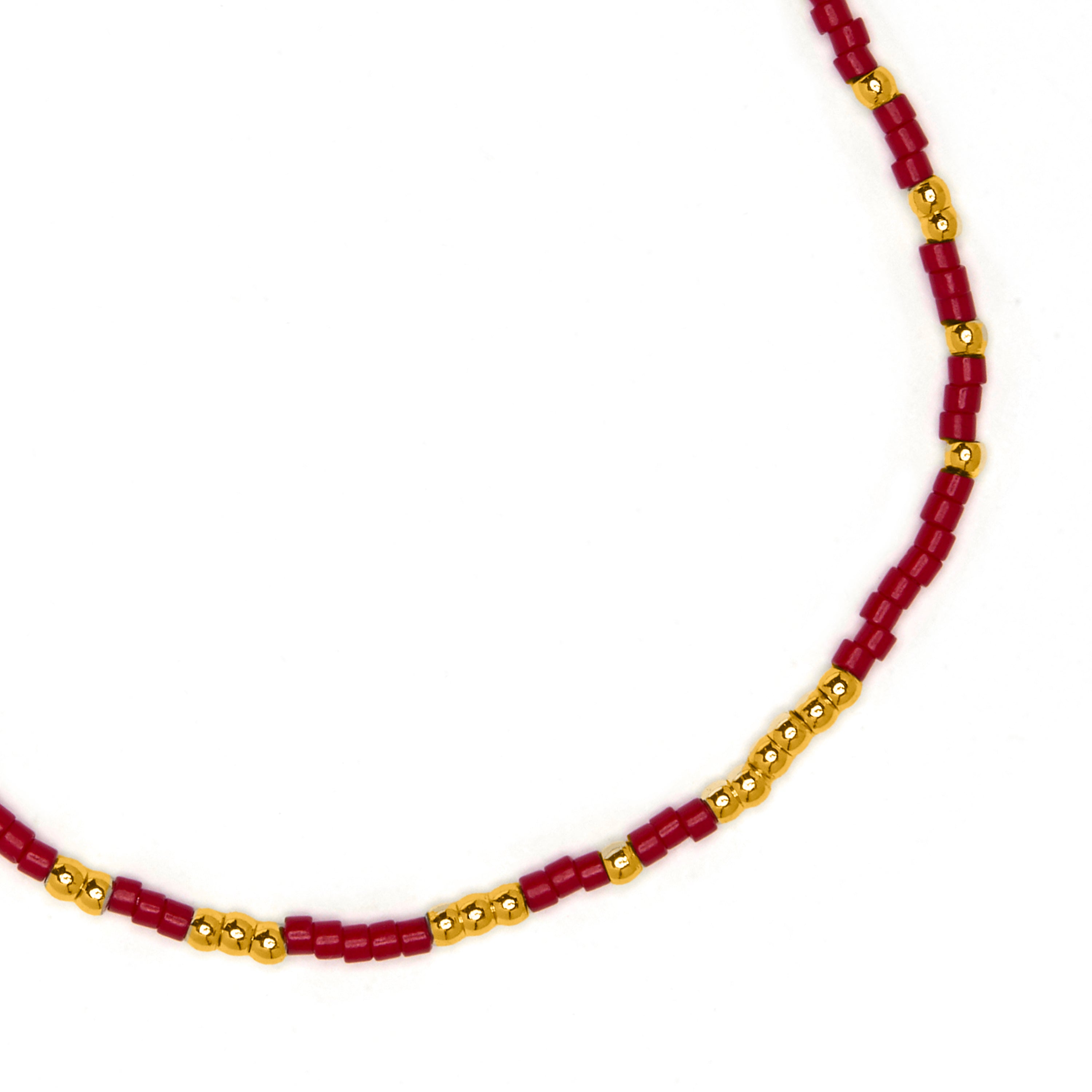 Bracelet en cristal rouge finition or jaune 18k - Xanvi