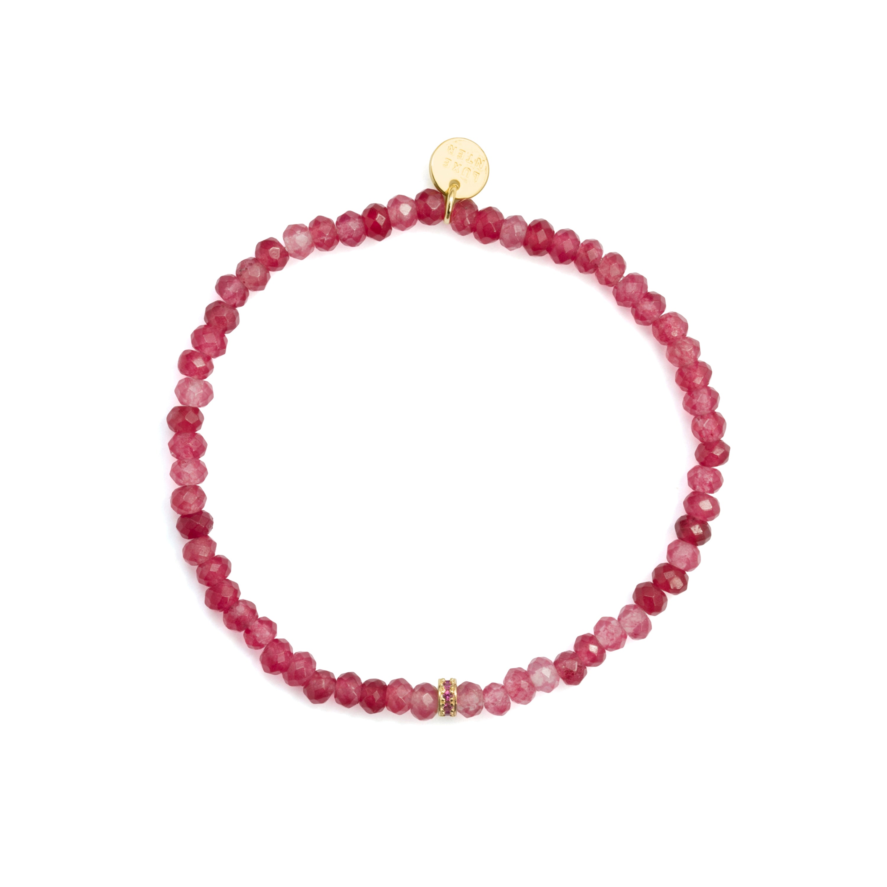 Bracciale di Cristallo Fucsia con finitura in oro giallo 18k - Aming