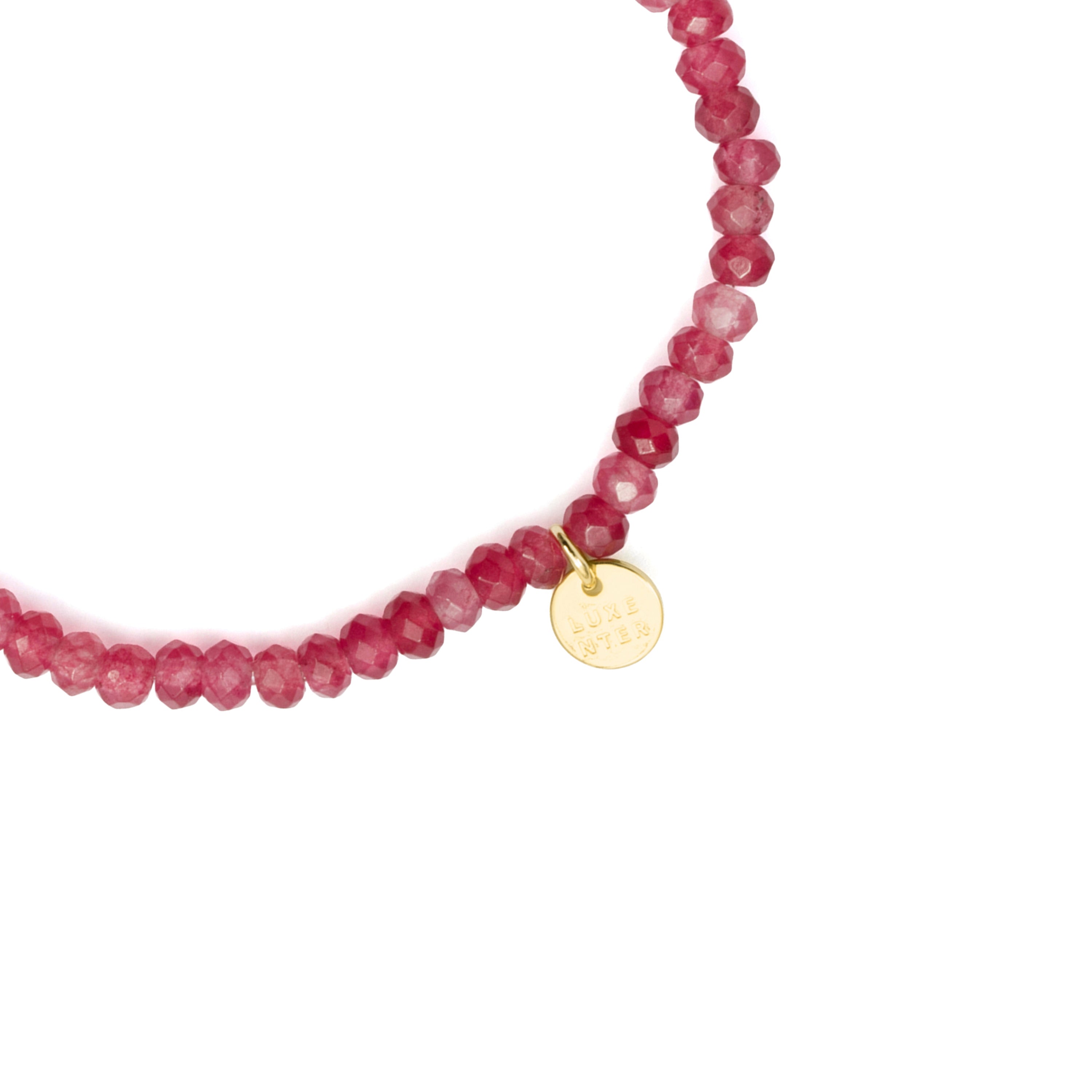 Bracciale di Cristallo Fucsia con finitura in oro giallo 18k - Aming