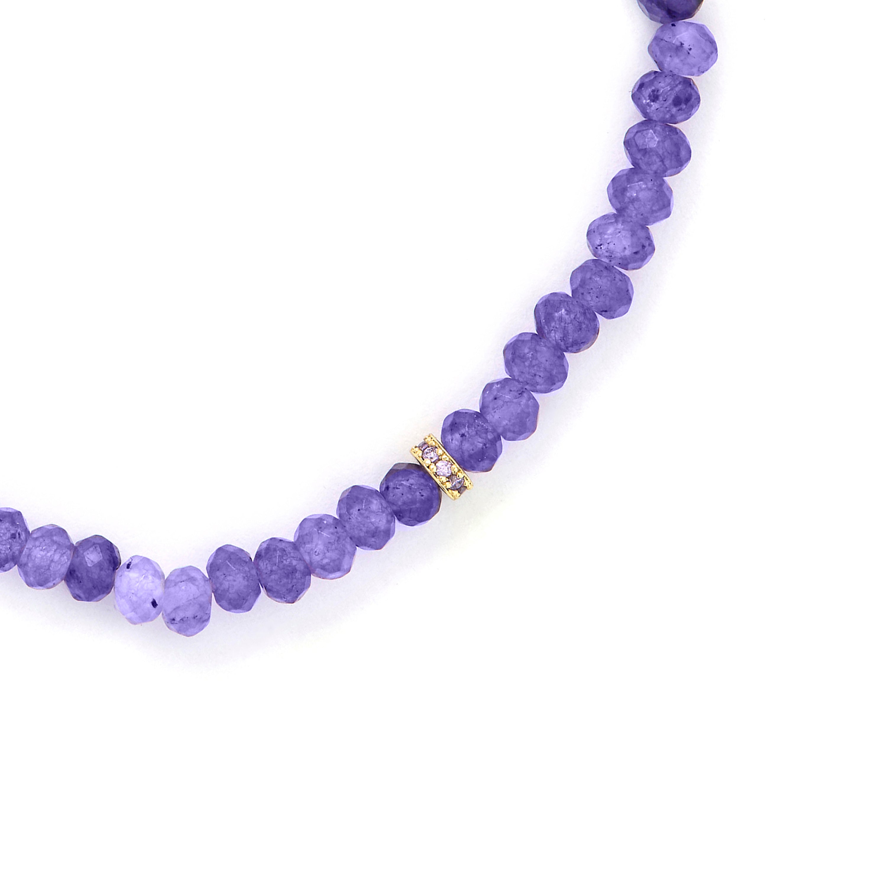 Purple Crystal Bracelet finished in 18k Yellow Gold - Aming
