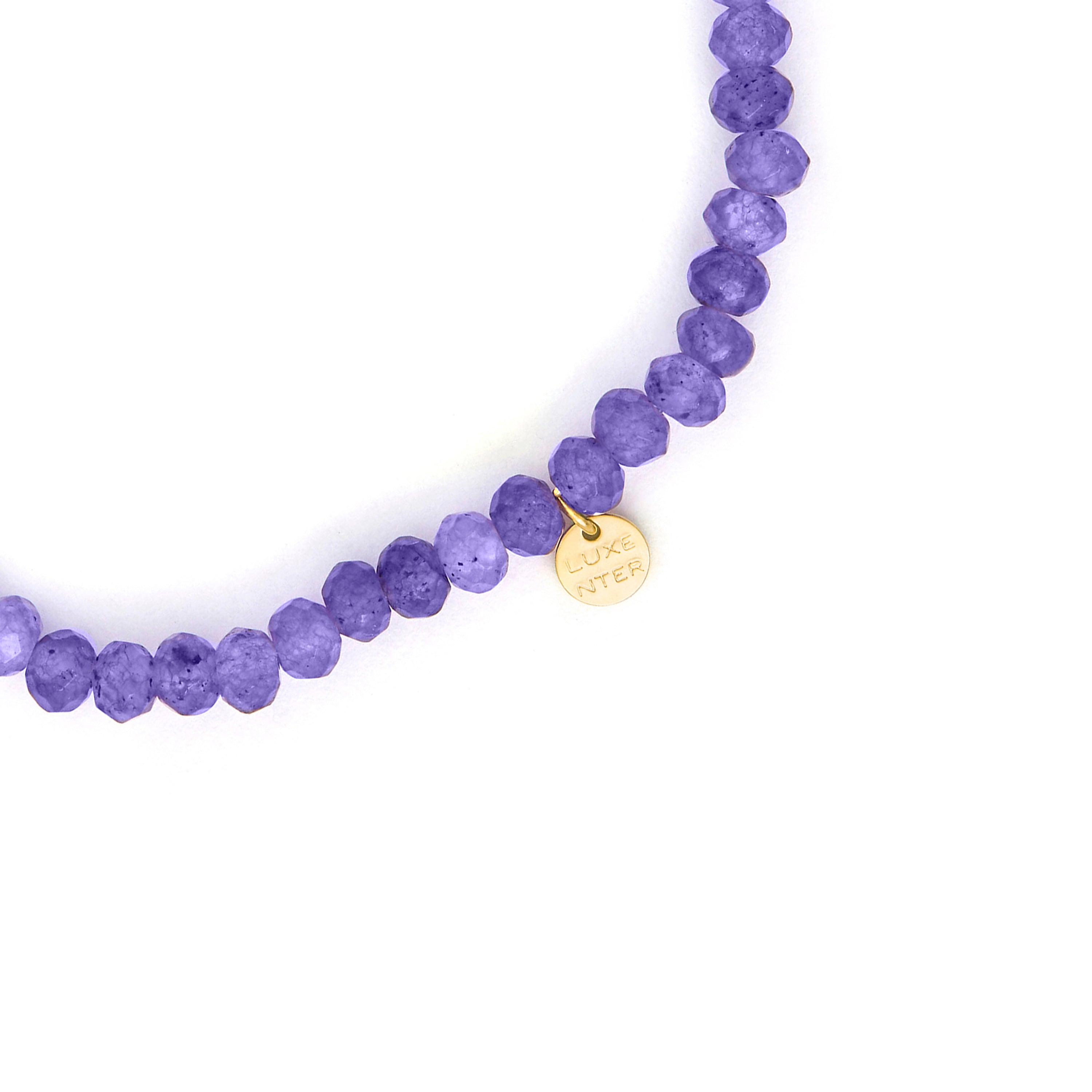 Purple Crystal Bracelet finished in 18k Yellow Gold - Aming