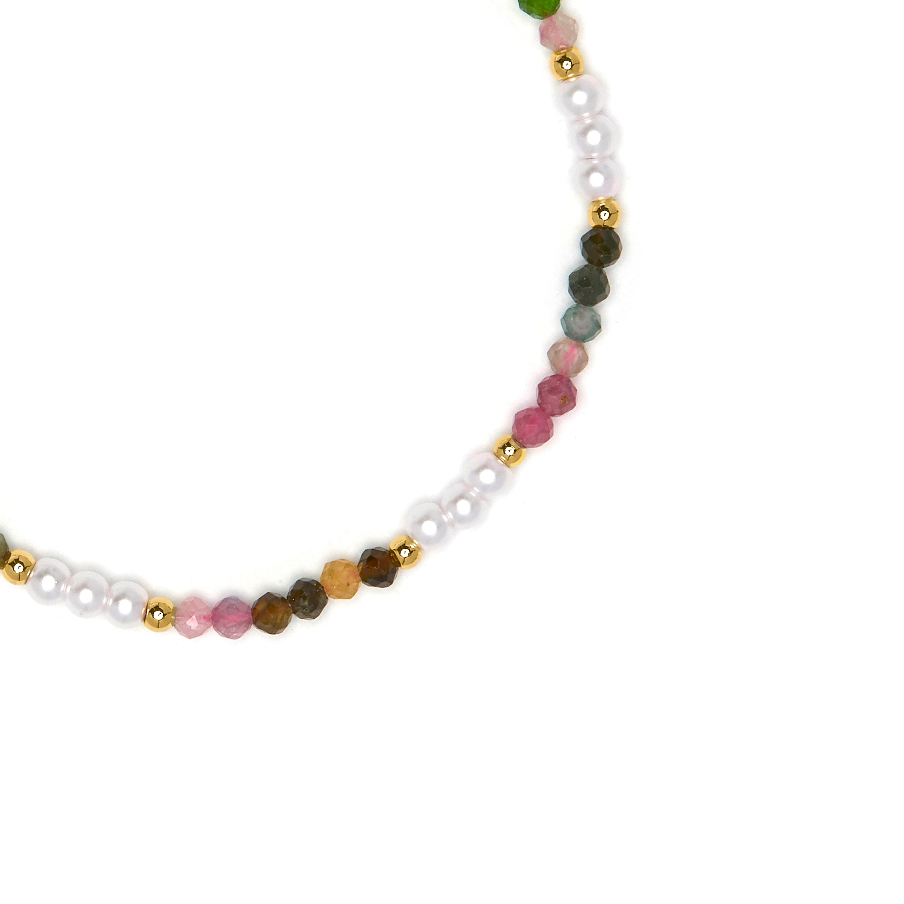 Multicolor Tourmaline Bracelet finished in 18k yellow gold - Sury