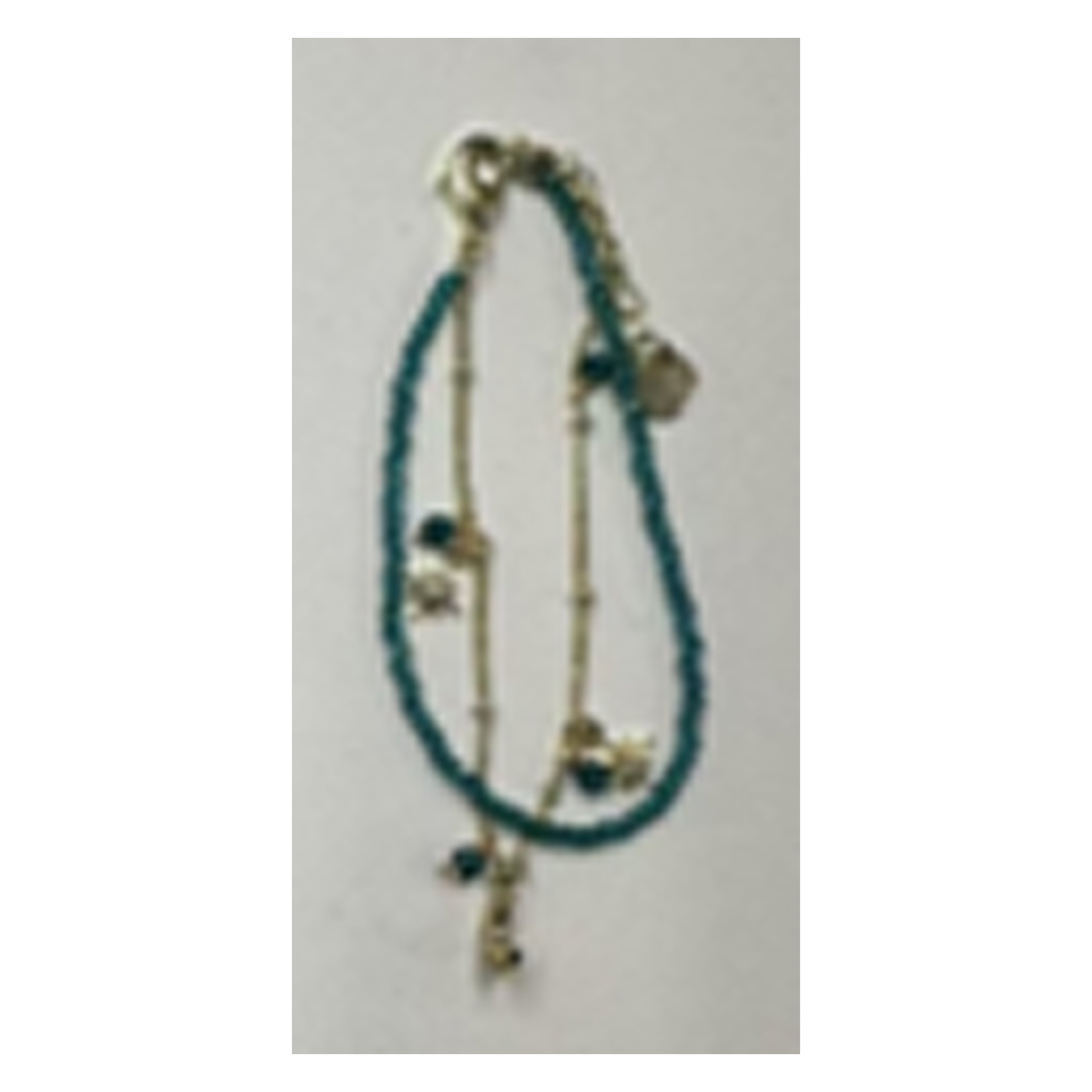 Bracelet en cristal vert finition or jaune 18k - Ayora