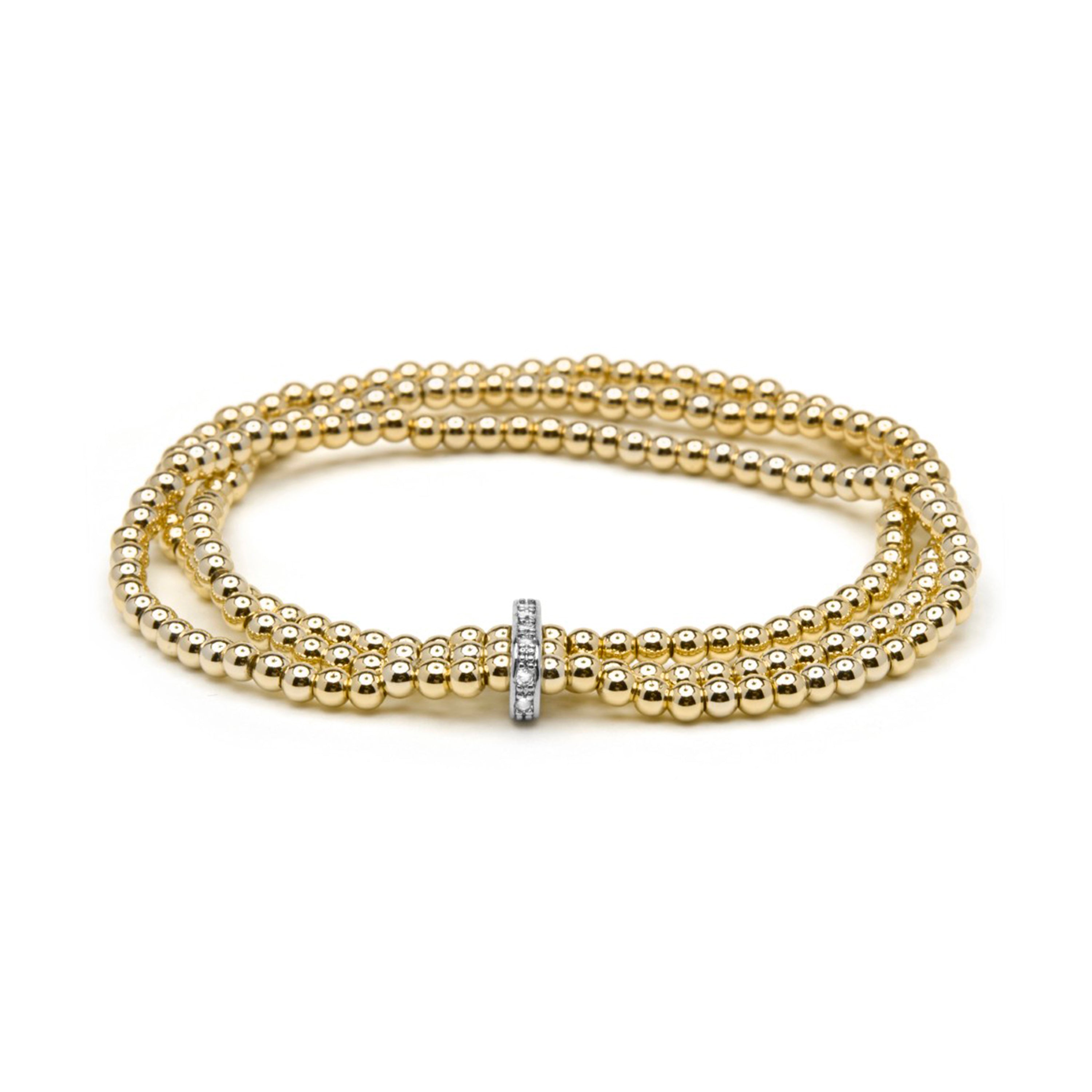 Bracelet en zircon brillant finition en or jaune 18k - Lalau