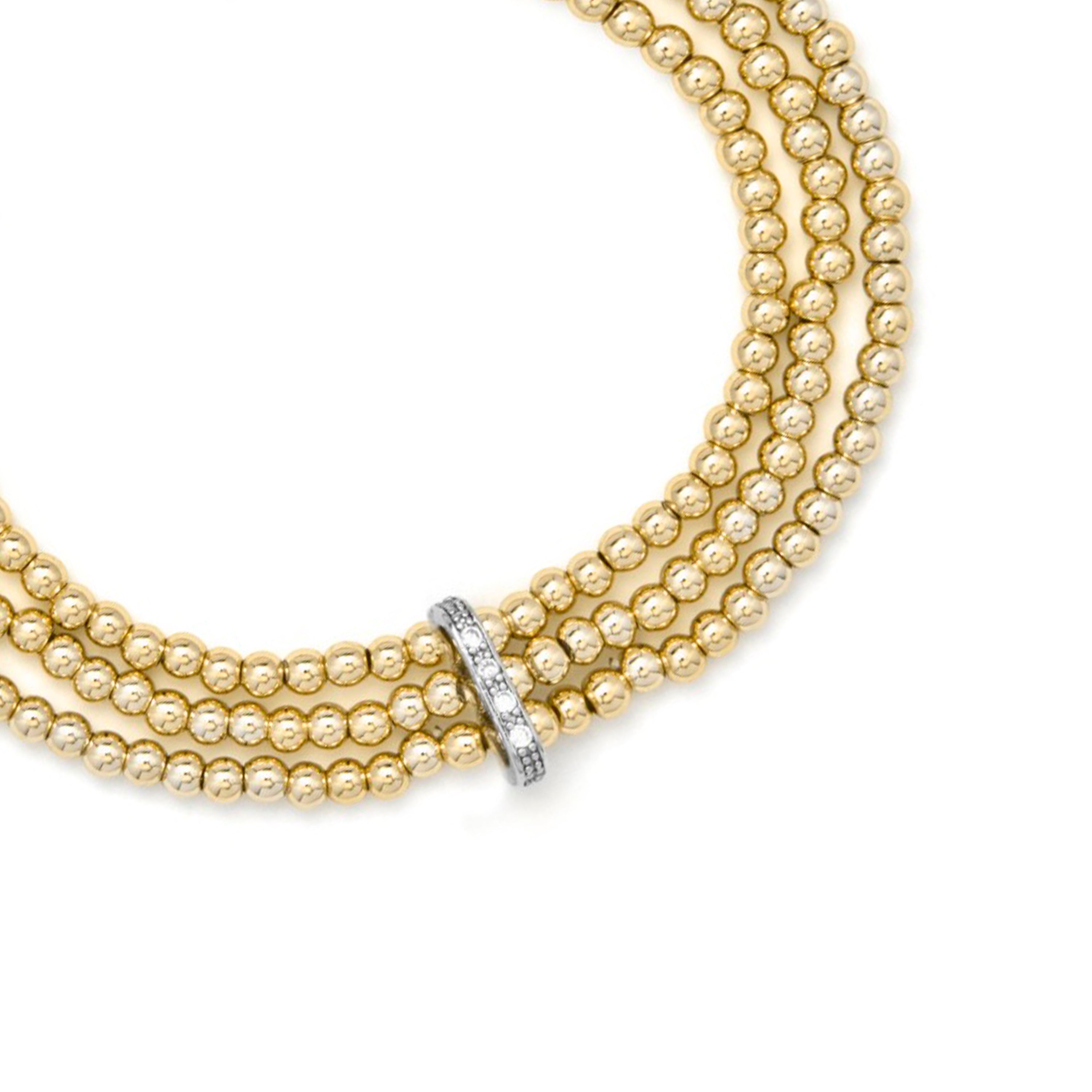 Bracelet en zircon brillant finition en or jaune 18k - Lalau