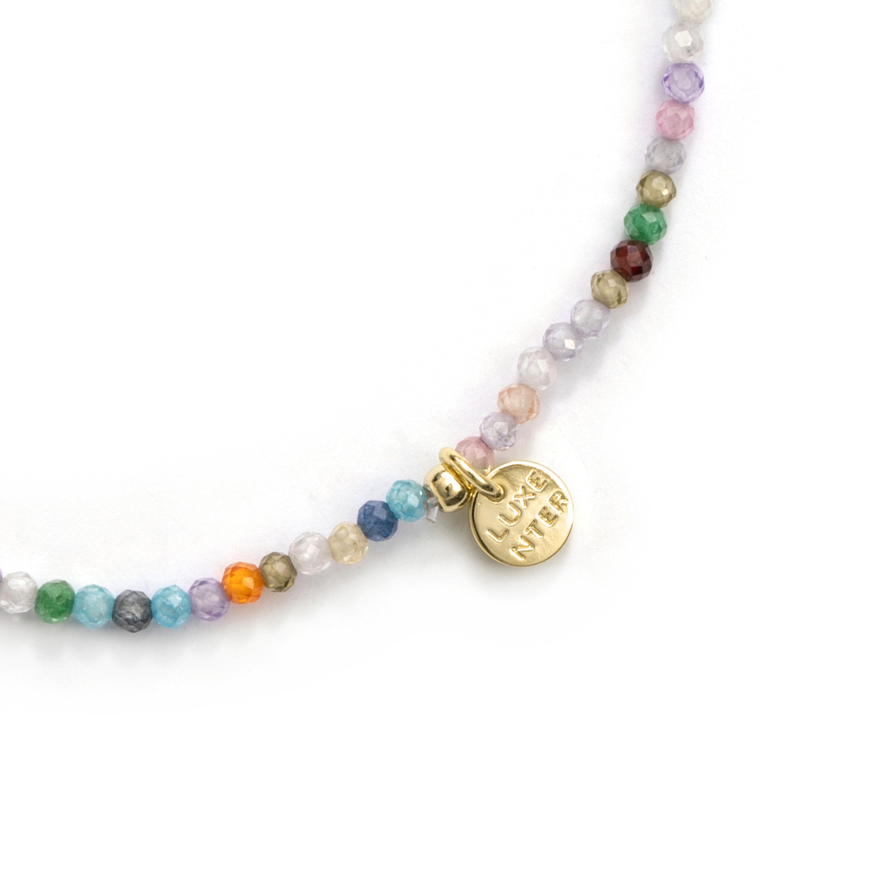 Pulsera de Aleación de Metal y Cristal Multicolor acabado en oro amarillo de 18k - Hilry