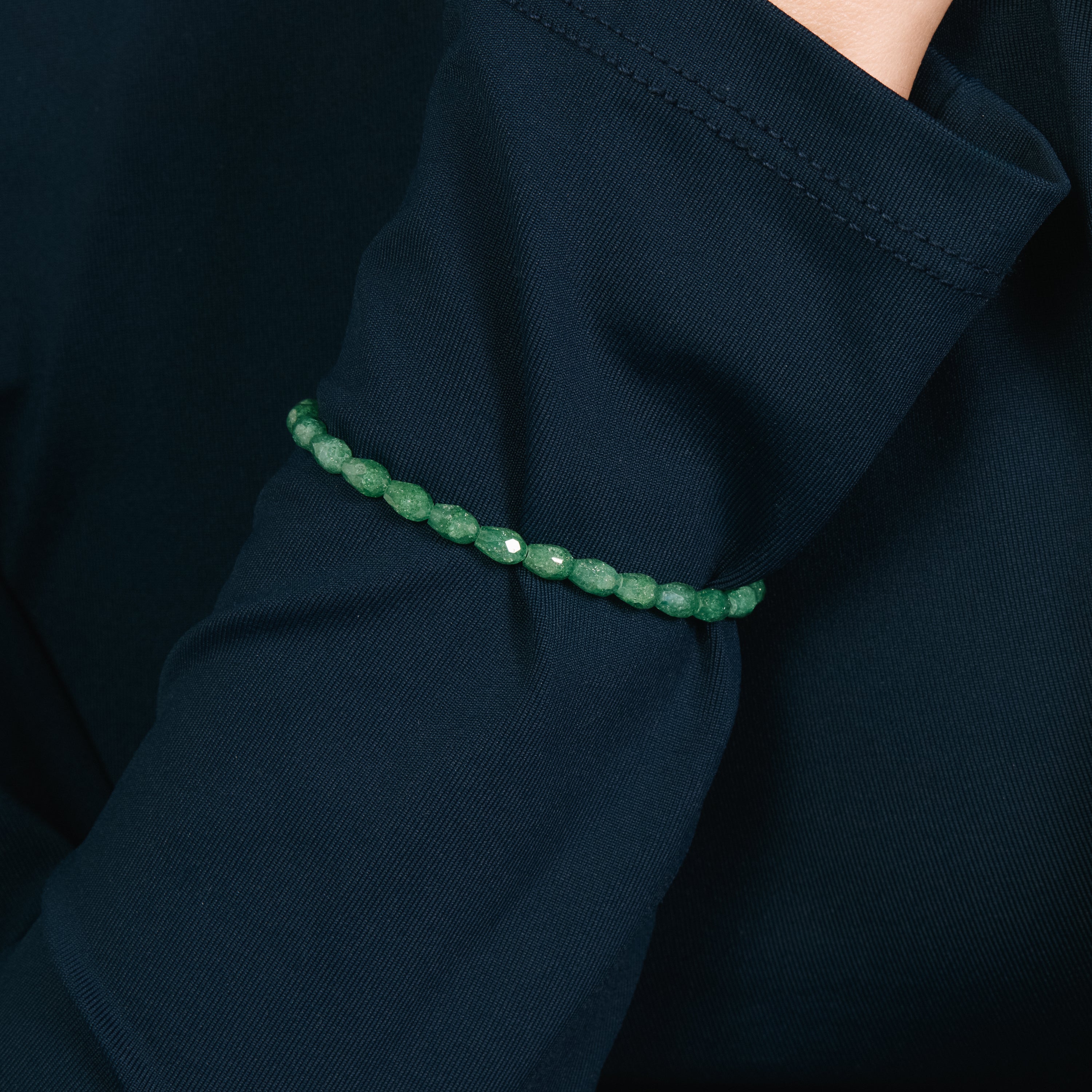 Pulsera de Circonita Verde acabado en oro amarillo de 18k - Doomtil
