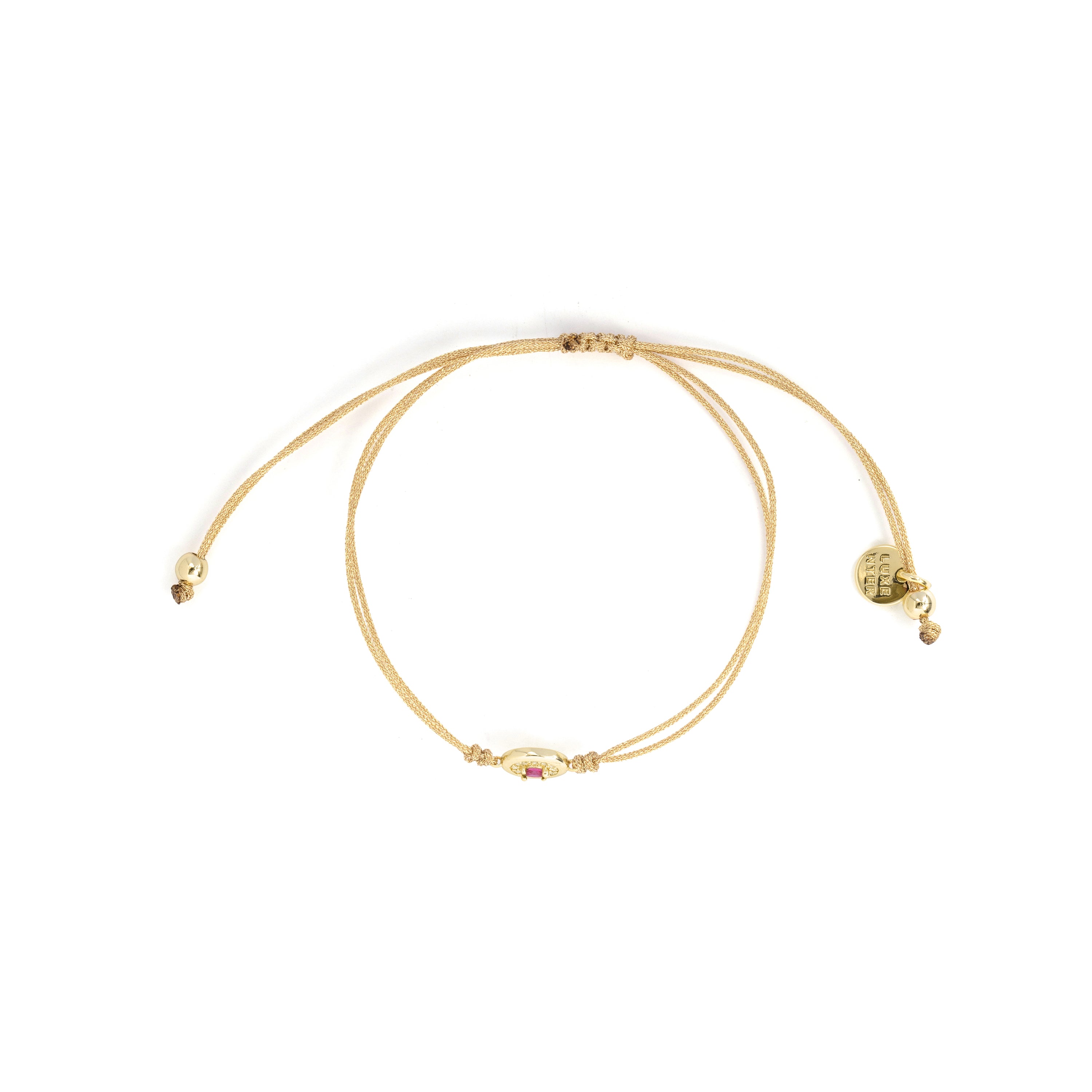 Pulsera de Circonita Rubí acabado en oro amarillo de 18k - Sahspu