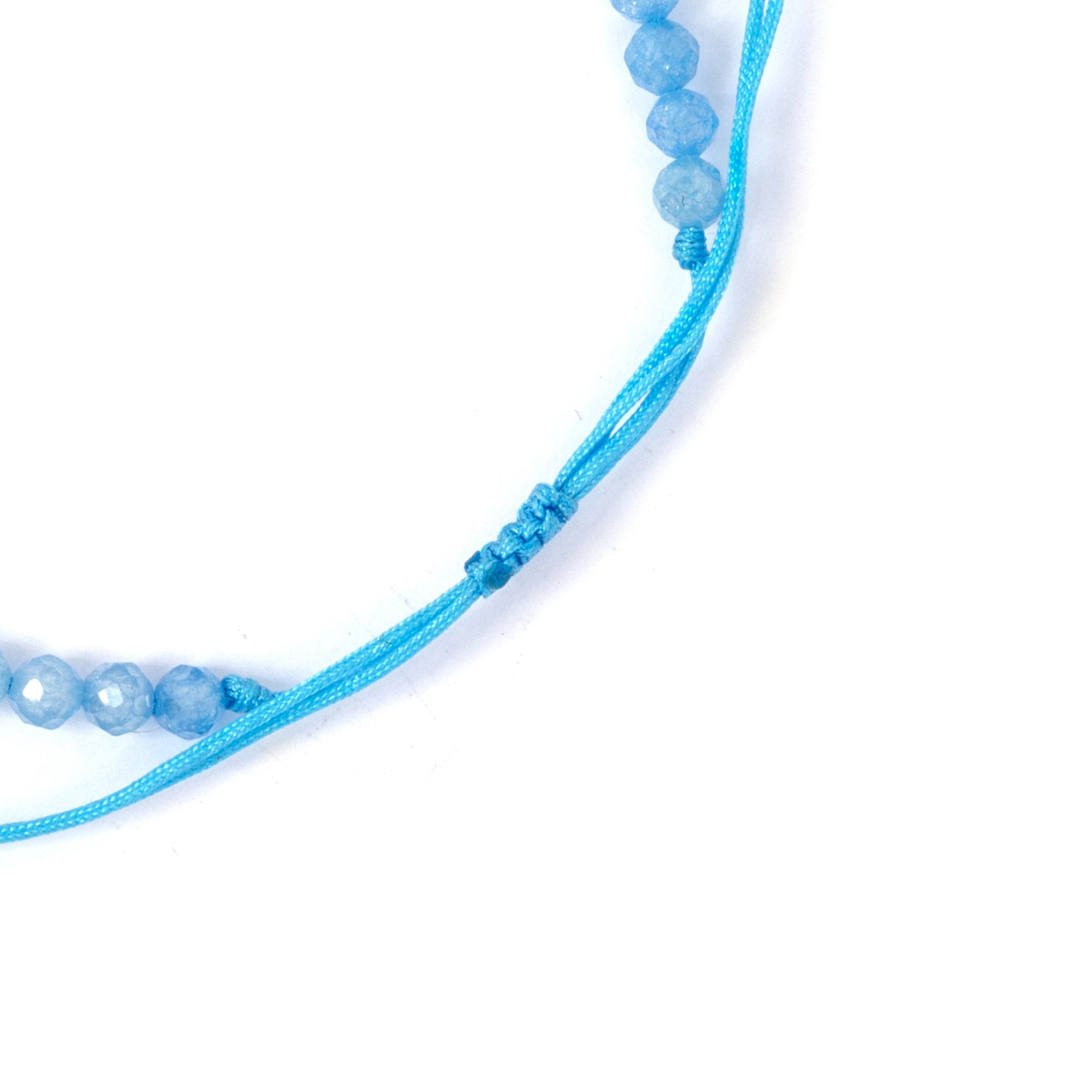 Pulsera de Doblete Azul Ch acabado en oro amarillo de 18k - Tasass