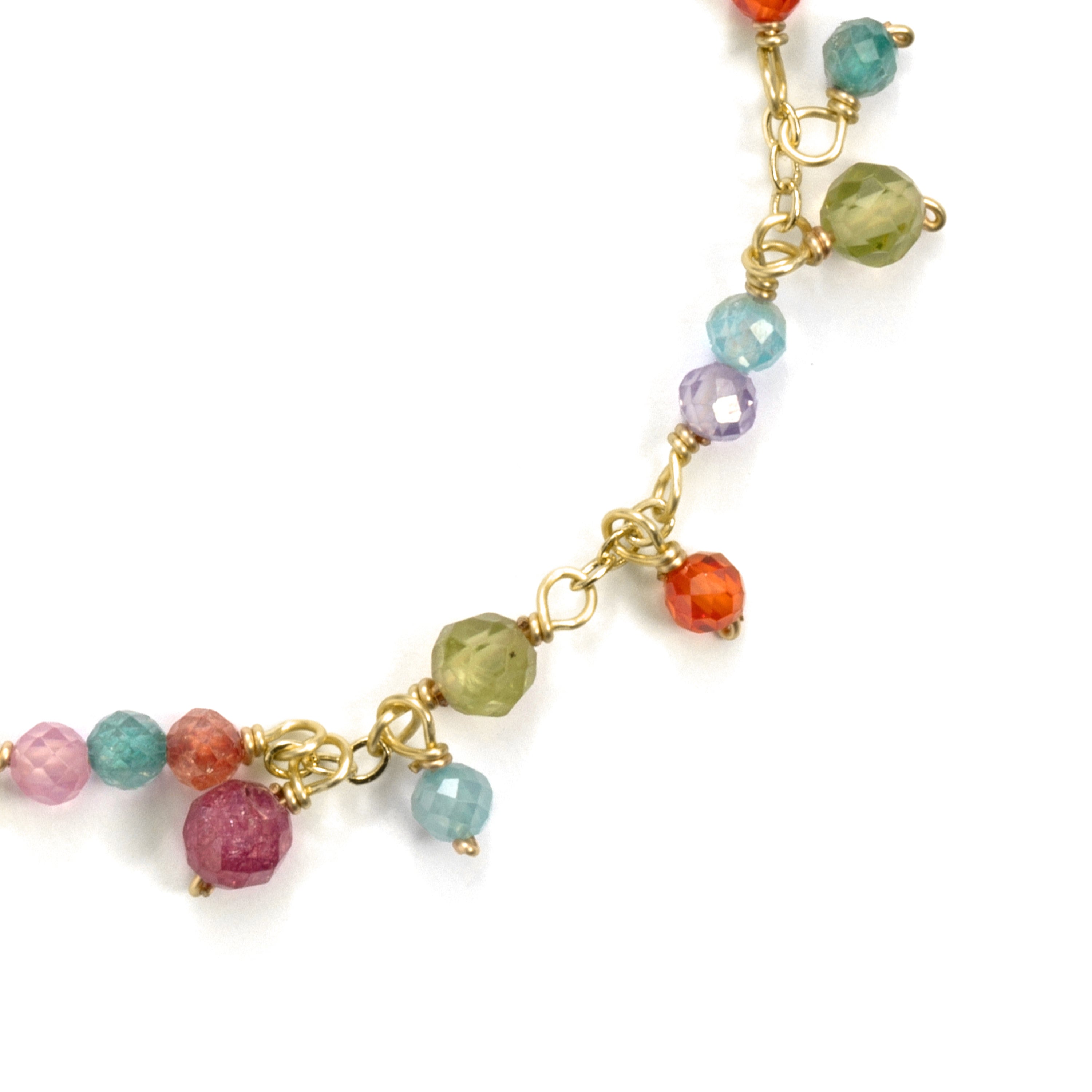 Bracelet en zircone multicolore avec finition en or jaune 18 carats - Nensa
