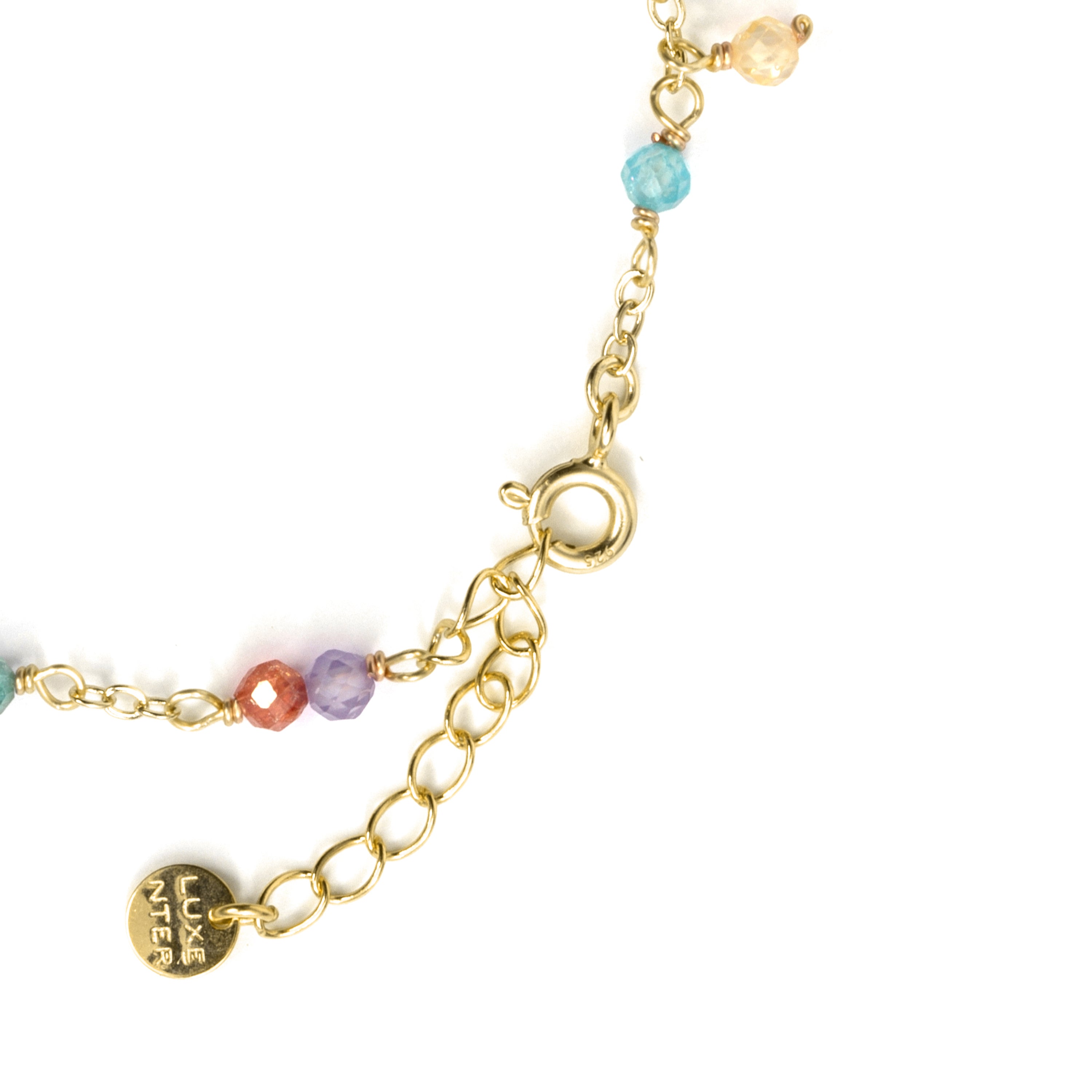 Bracelet en zircone multicolore avec finition en or jaune 18 carats - Nensa