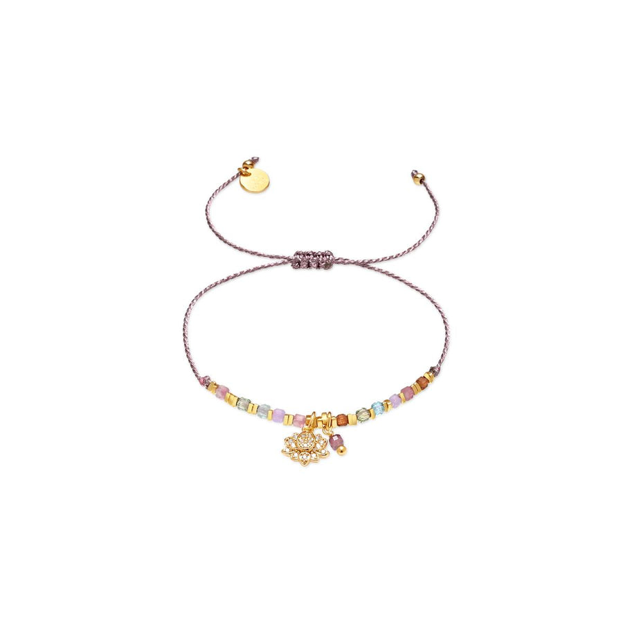 Pulsera de Multicolor Piedra Natural acabado en oro amarillo de 18k - Vilja